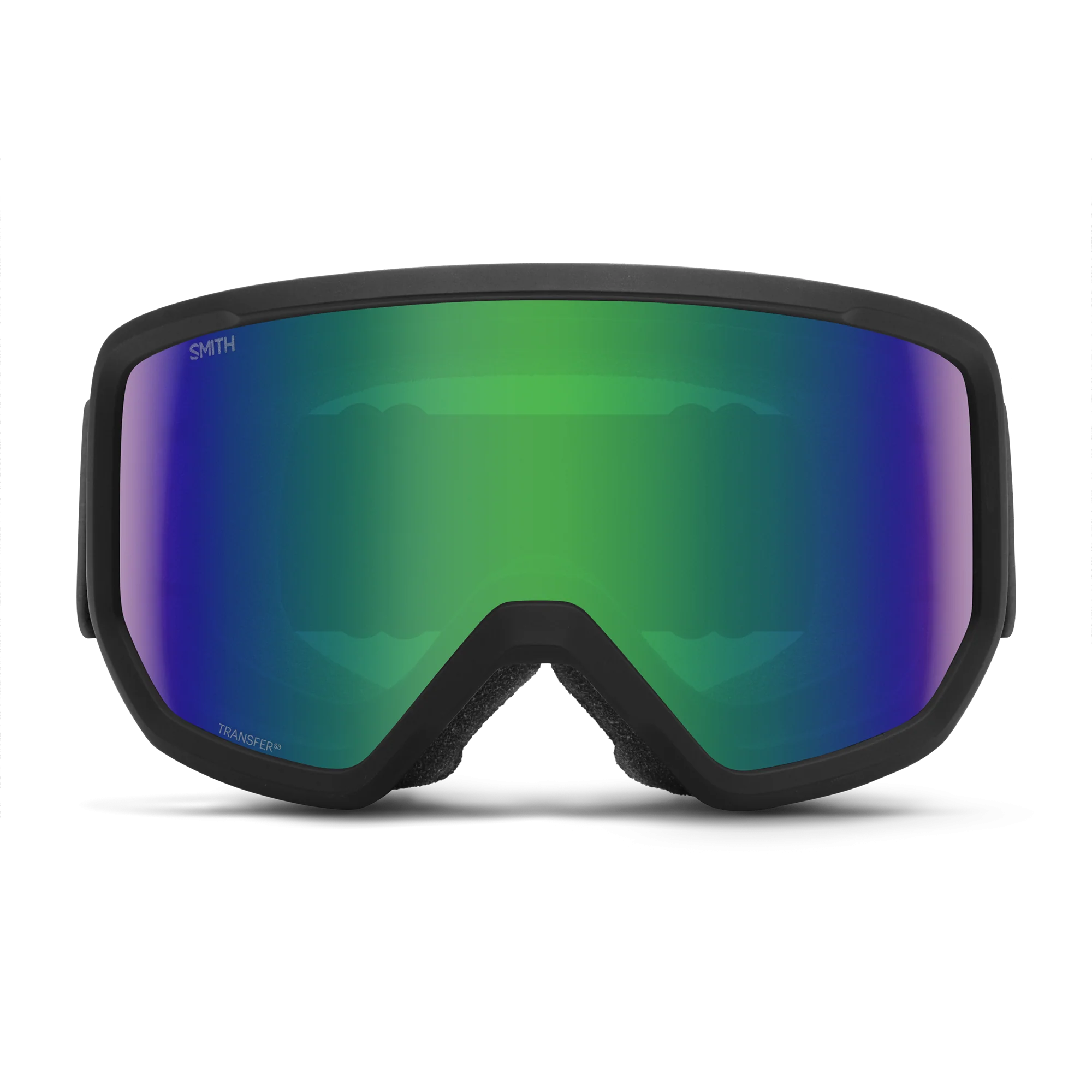 Masque de ski Smith - Transfer - Noir - Green Sol-X Mirror