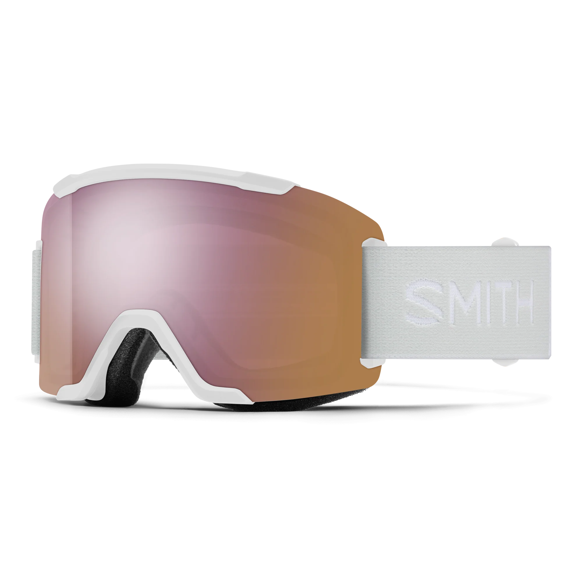 Masque de ski Smith - Squad - Blanc Vapor - ChromaPop Everyday Rose Gold Mirror