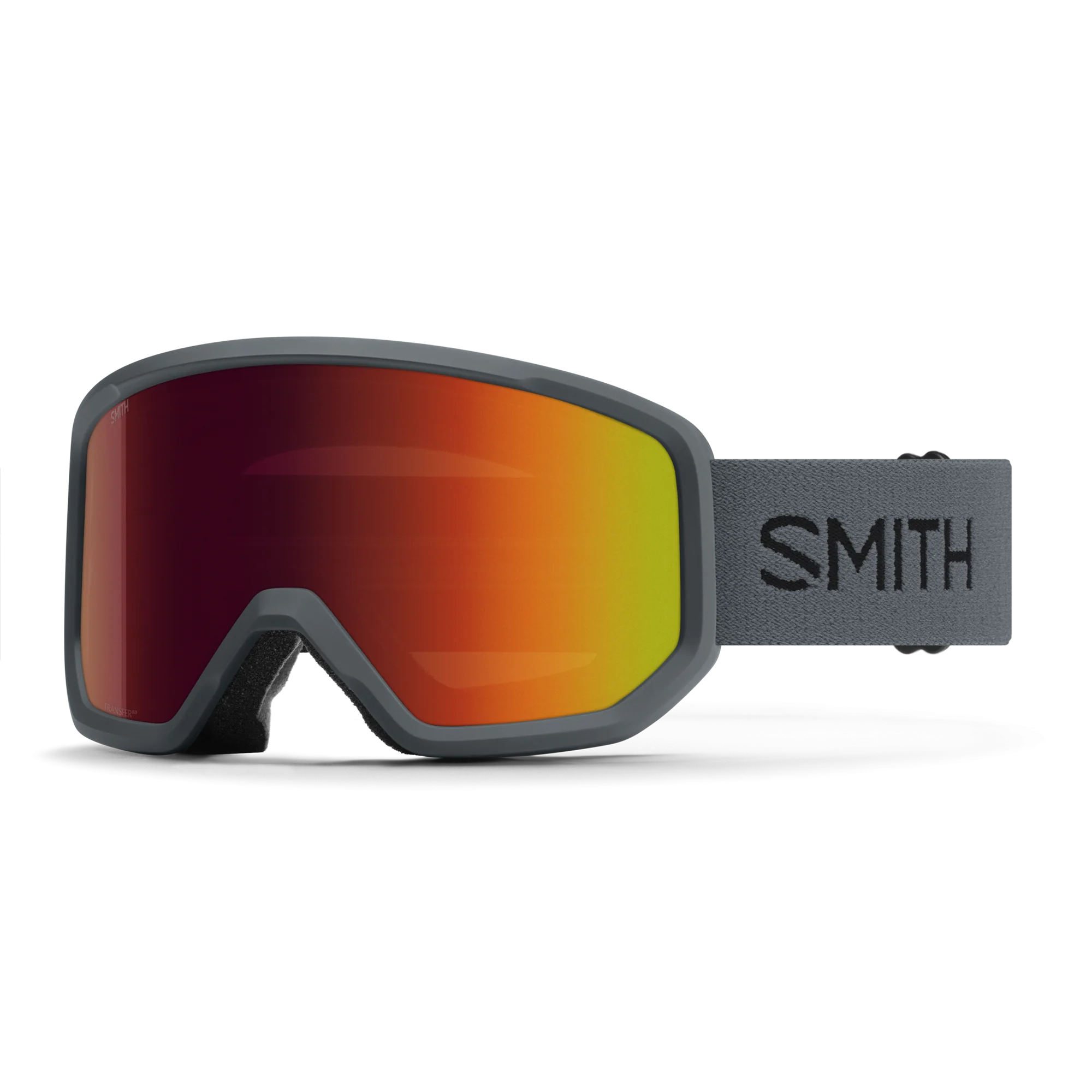 Masque de ski Smith - Transfer - Ardoise - Red Sol-X Mirror