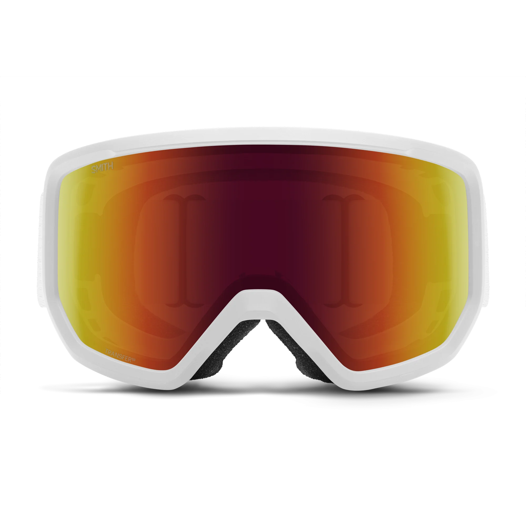 Masque de ski Smith - Transfer - Blanc - Red Sol-X Mirror