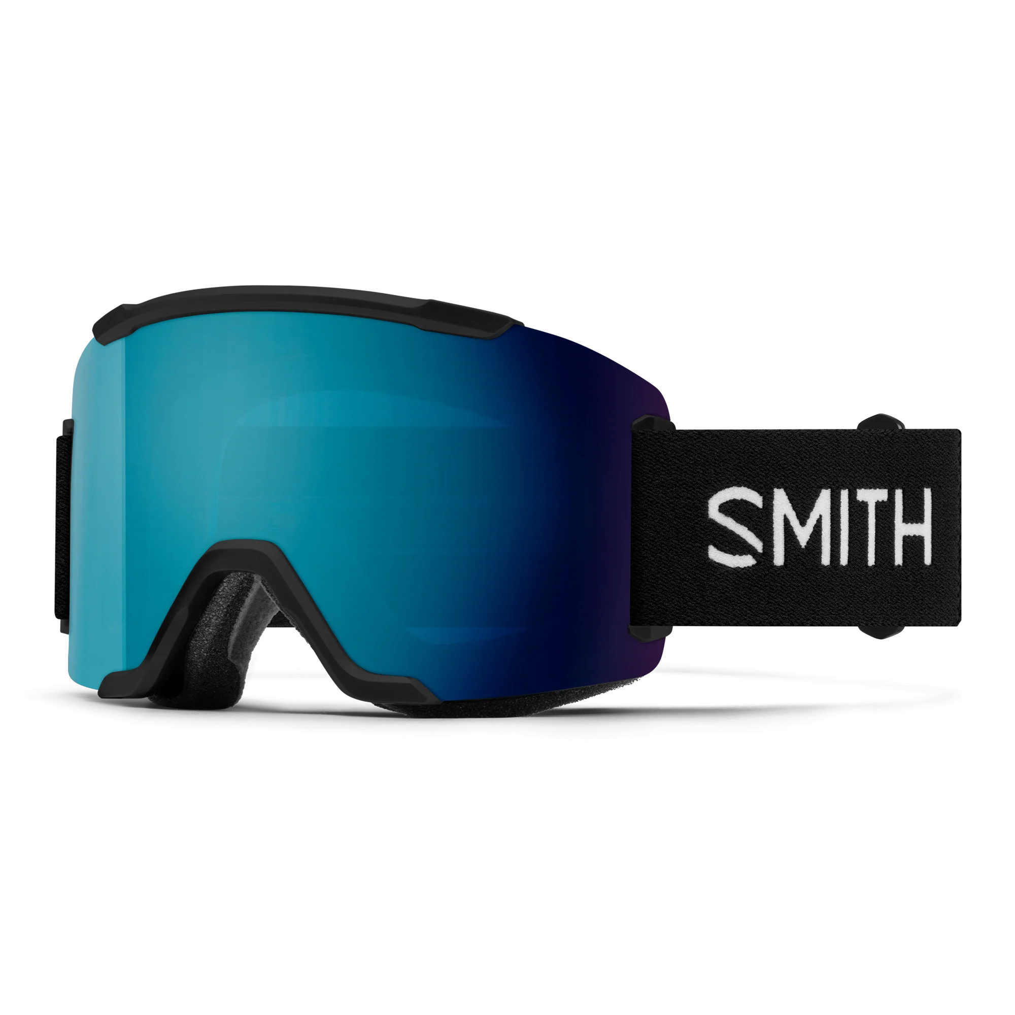 Masque de ski Smith - Squad - Noir - ChromaPop Sun Blue Mirror