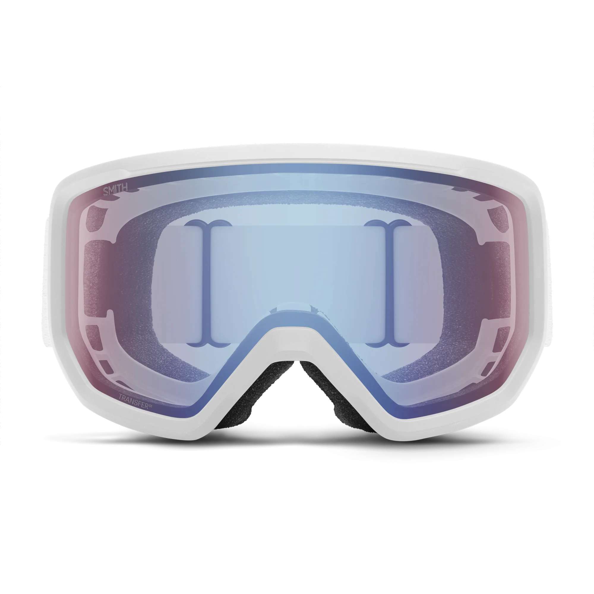 Masque de ski Smith - Transfer - Blanc - Blue Sensor Mirror