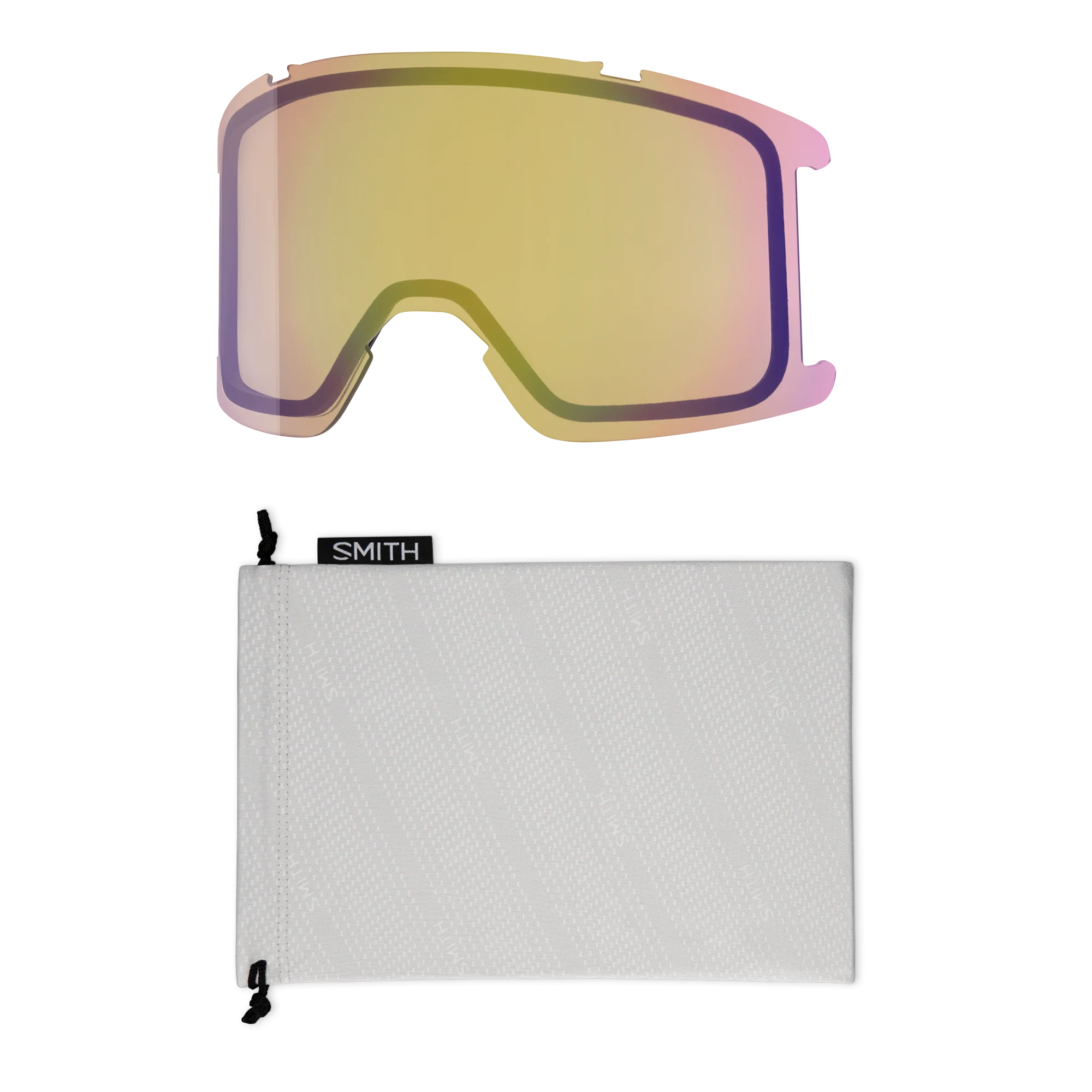Masque de ski Smith - Squad - Noir - ChromaPop Sun Red Mirror 5
