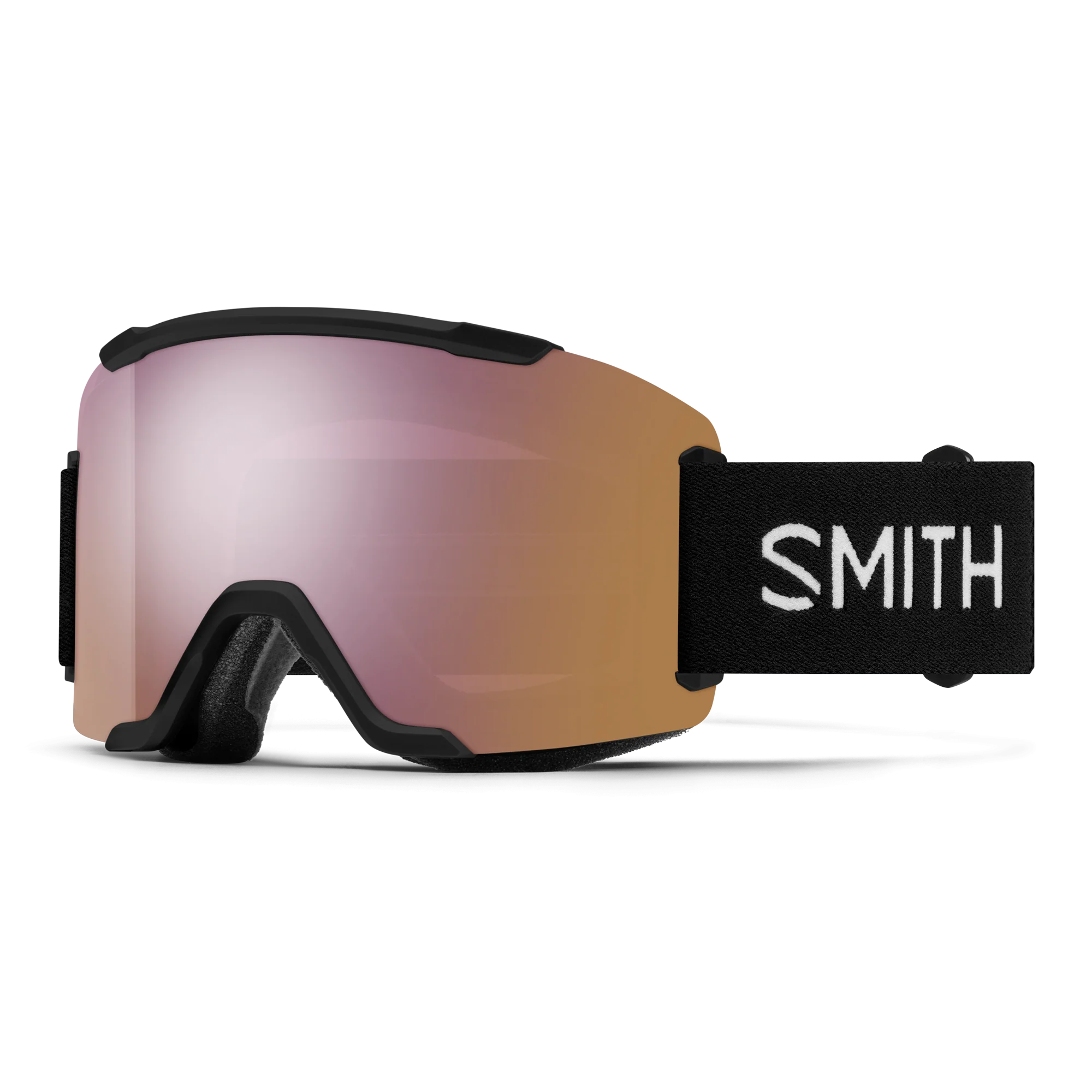 Masque de ski Smith - Squad - Noir - ChromaPop Everyday Rose Gold Mirror