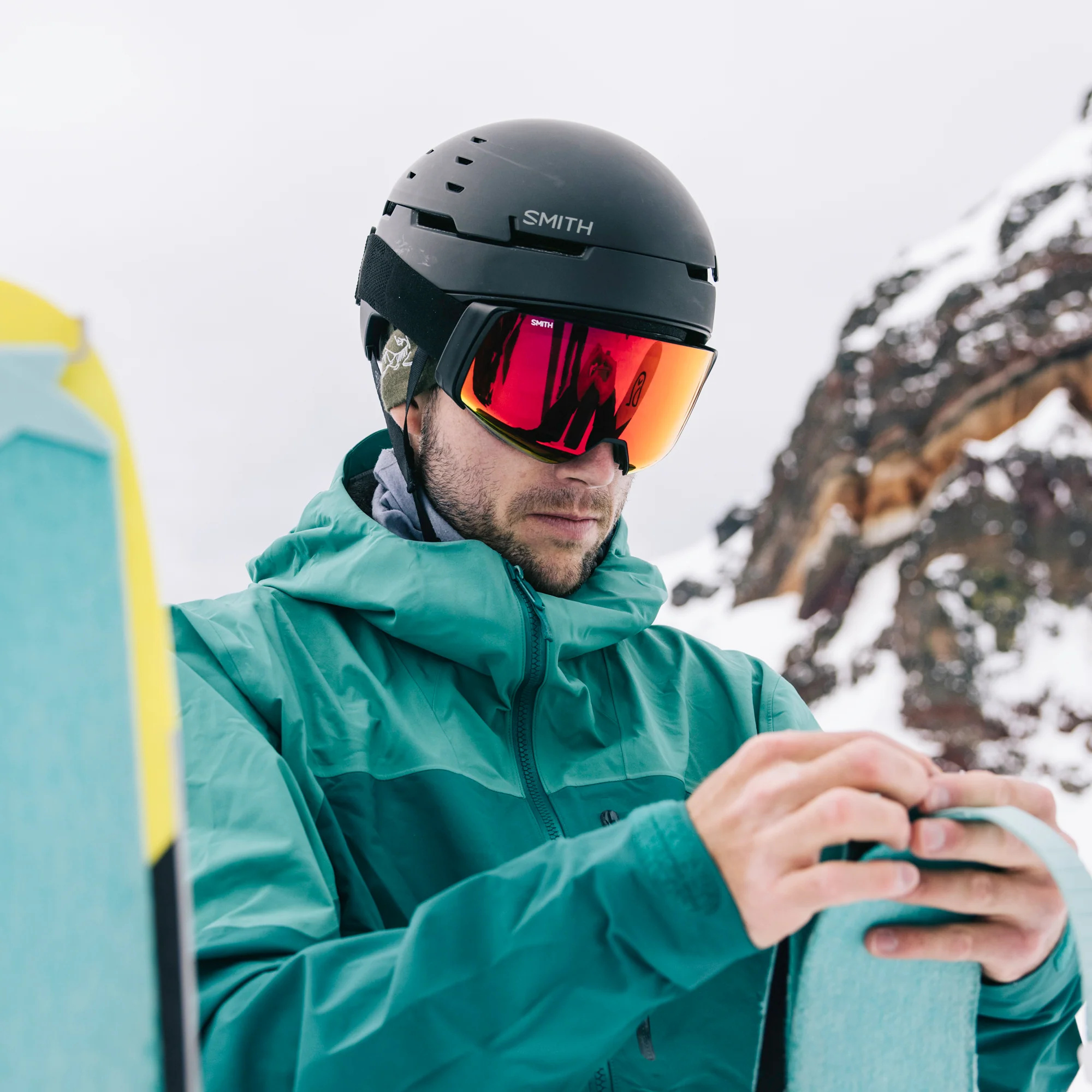 Masque de ski Smith - 4D MAG - Noir - ChromaPop Sun Red Mirror 4