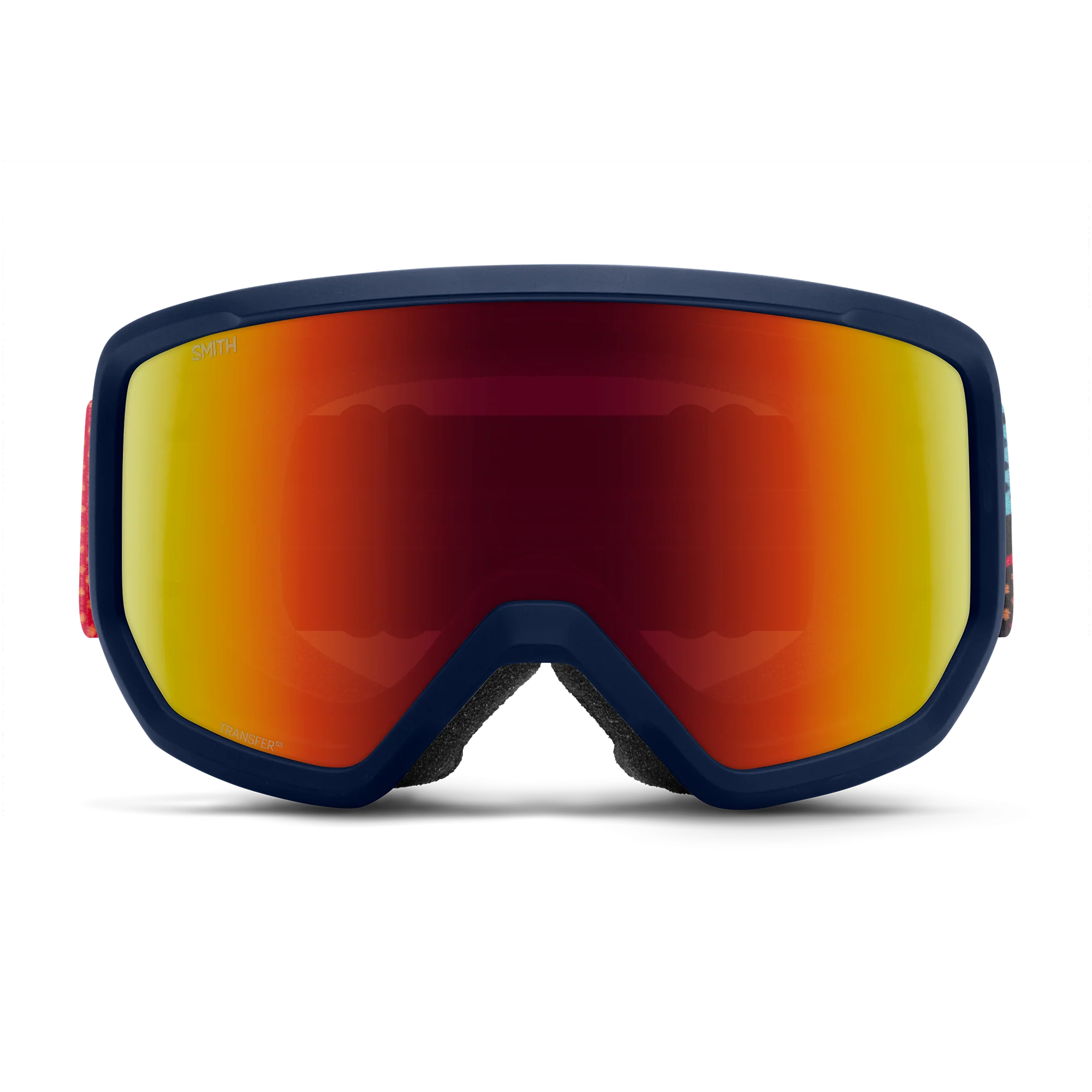 Masque de ski Smith - Transfer - Midnight Geo Alpine - Red Sol-X Mirror