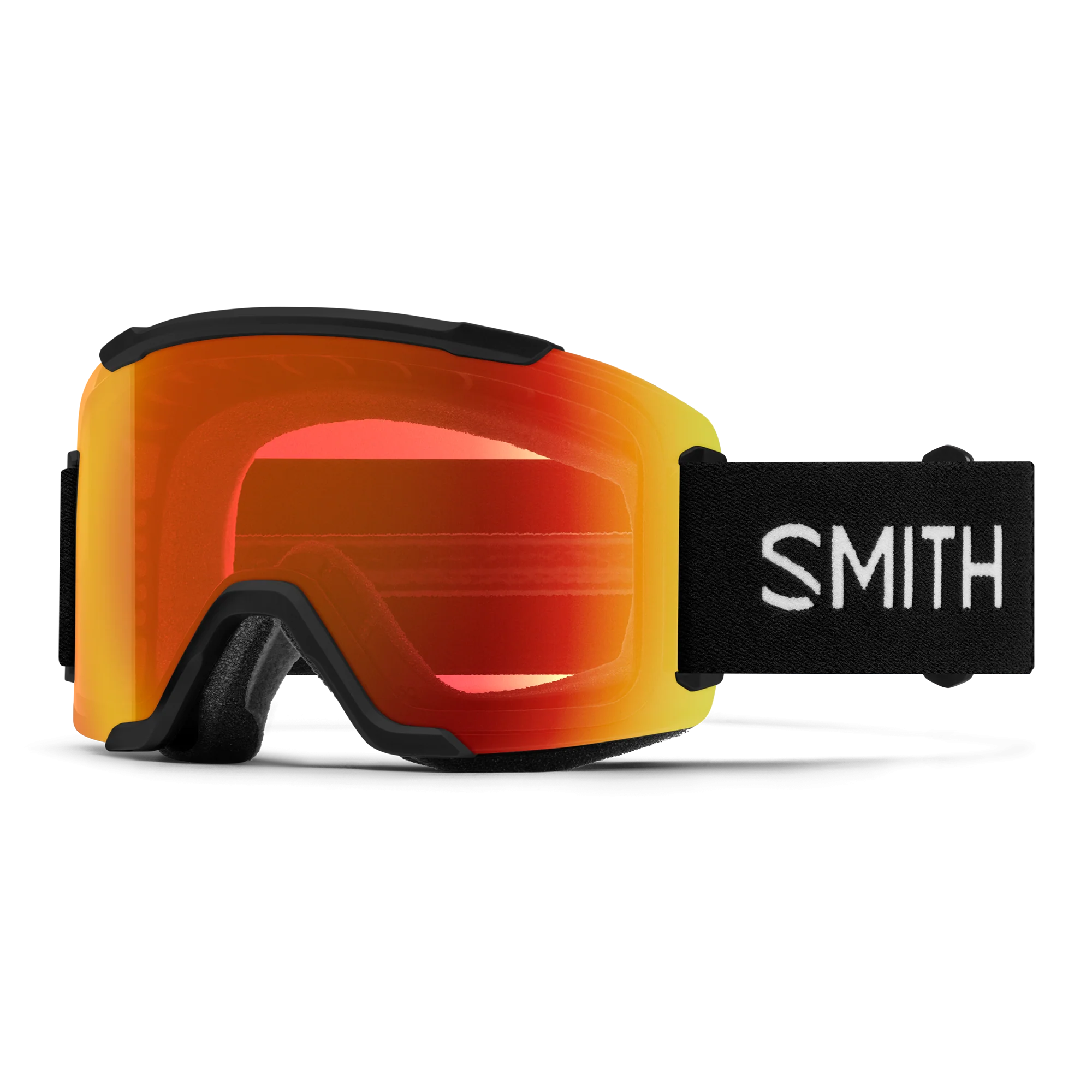 Masque de ski Smith - Squad - Noir - ChromaPop Everyday Red Mirror