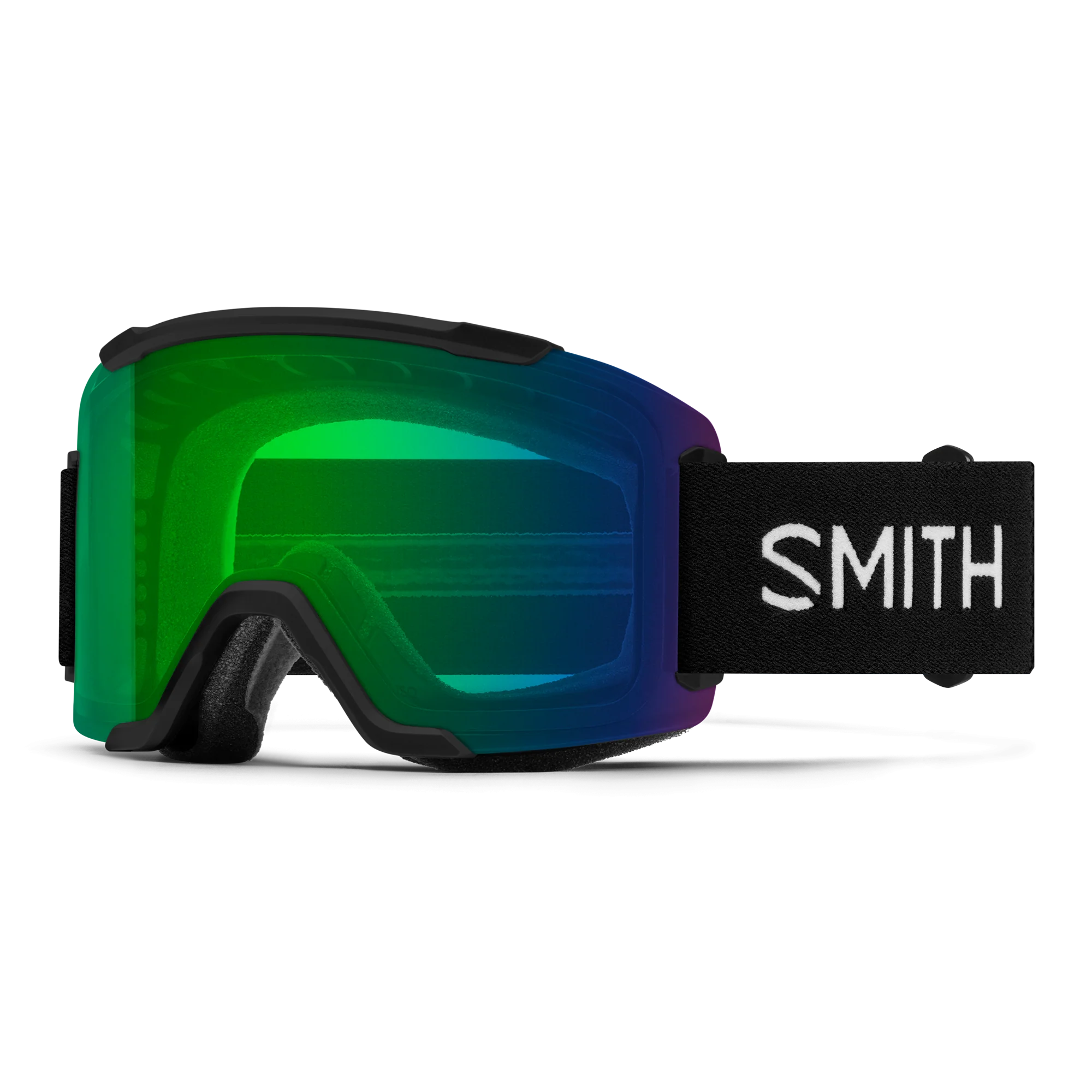Masque de ski Smith - Squad - Noir - ChromaPop Everyday Green Mirror