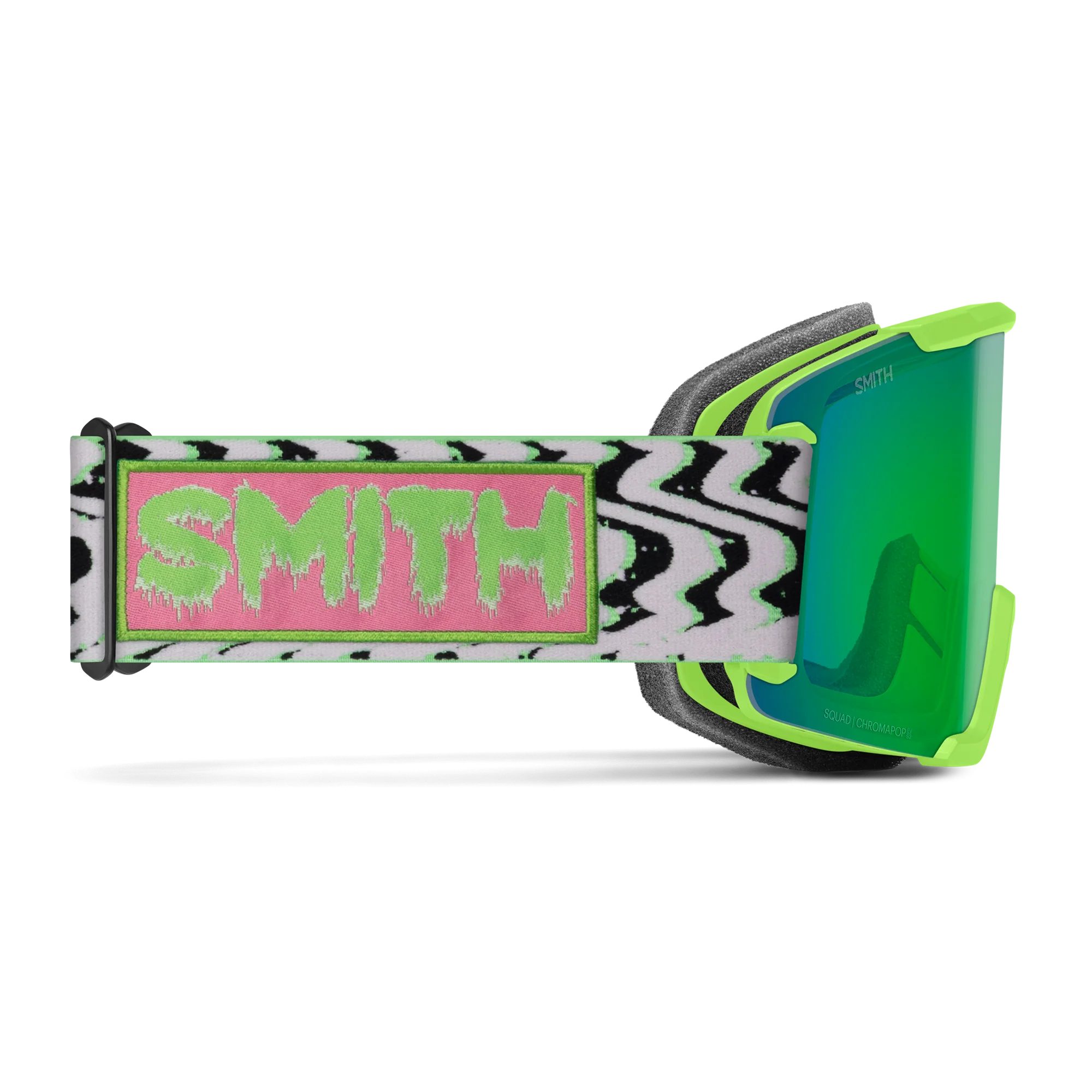 Masque de ski Smith - Squad - Slime Static Shag - ChromaPop Everyday Green Mirror 4