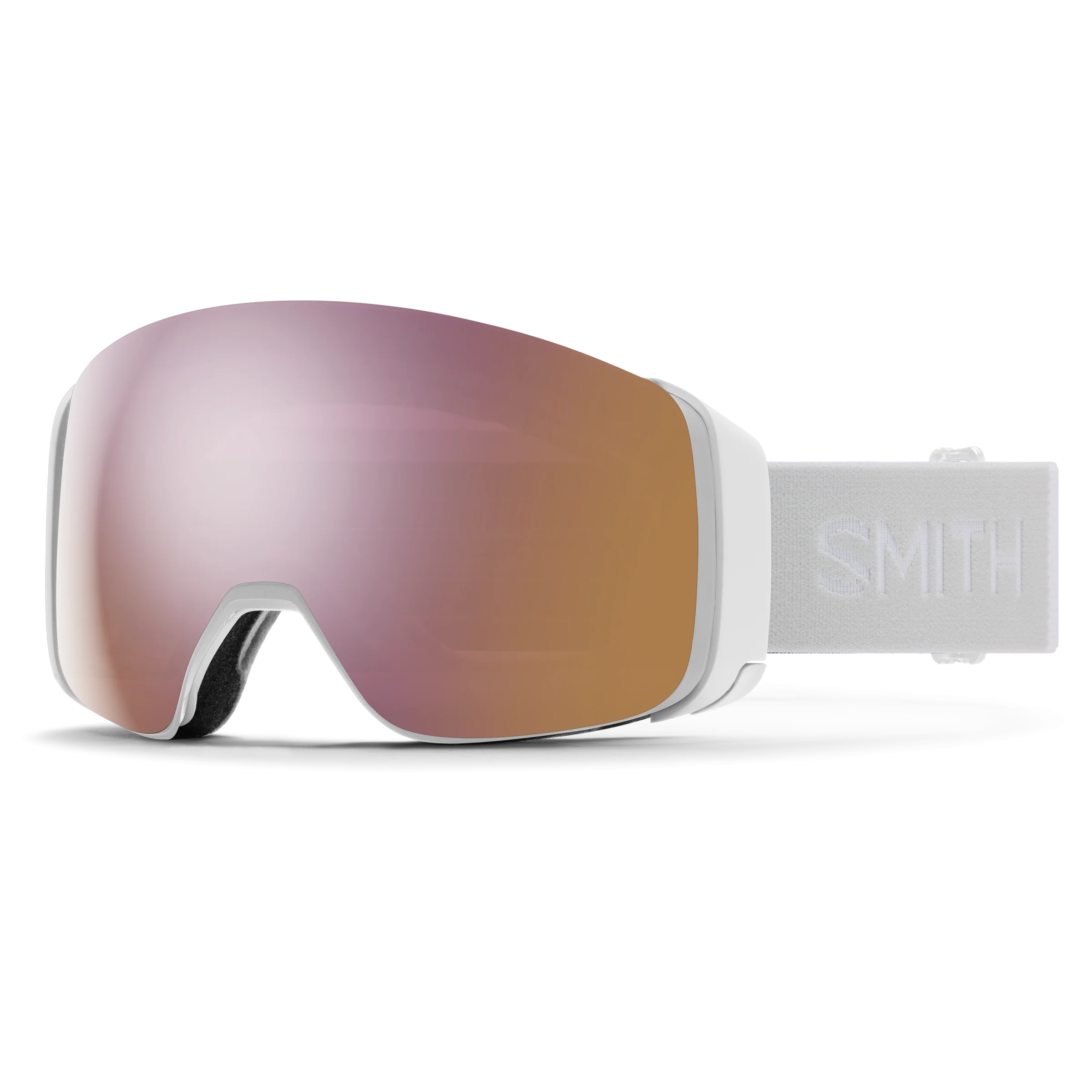 Masque de ski Smith - 4D MAG - Blanc Vapor - ChromaPop Everyday Rose Gold Mirror
