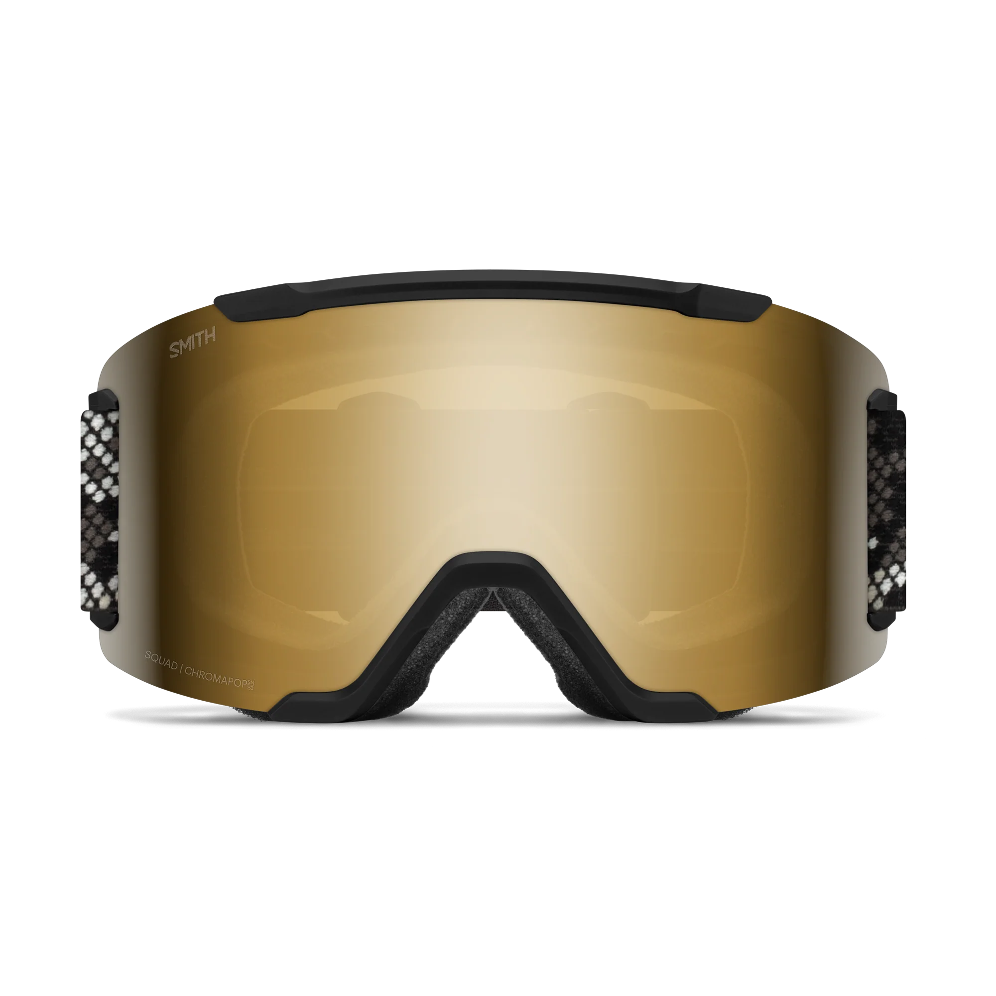 Masque de ski Smith - Squad - Noir Snakeskin - ChromaPop Sun Black Gold Mirror 2
