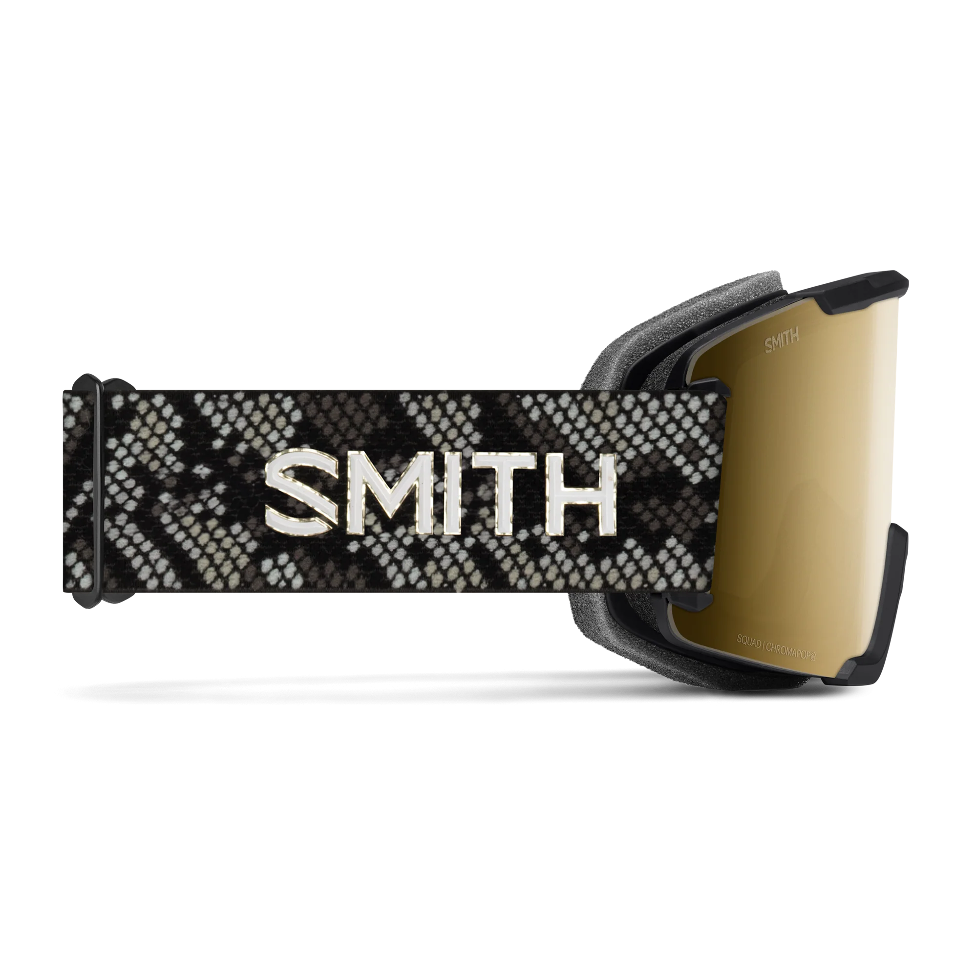 Masque de ski Smith - Squad - Noir Snakeskin - ChromaPop Sun Black Gold Mirror 4