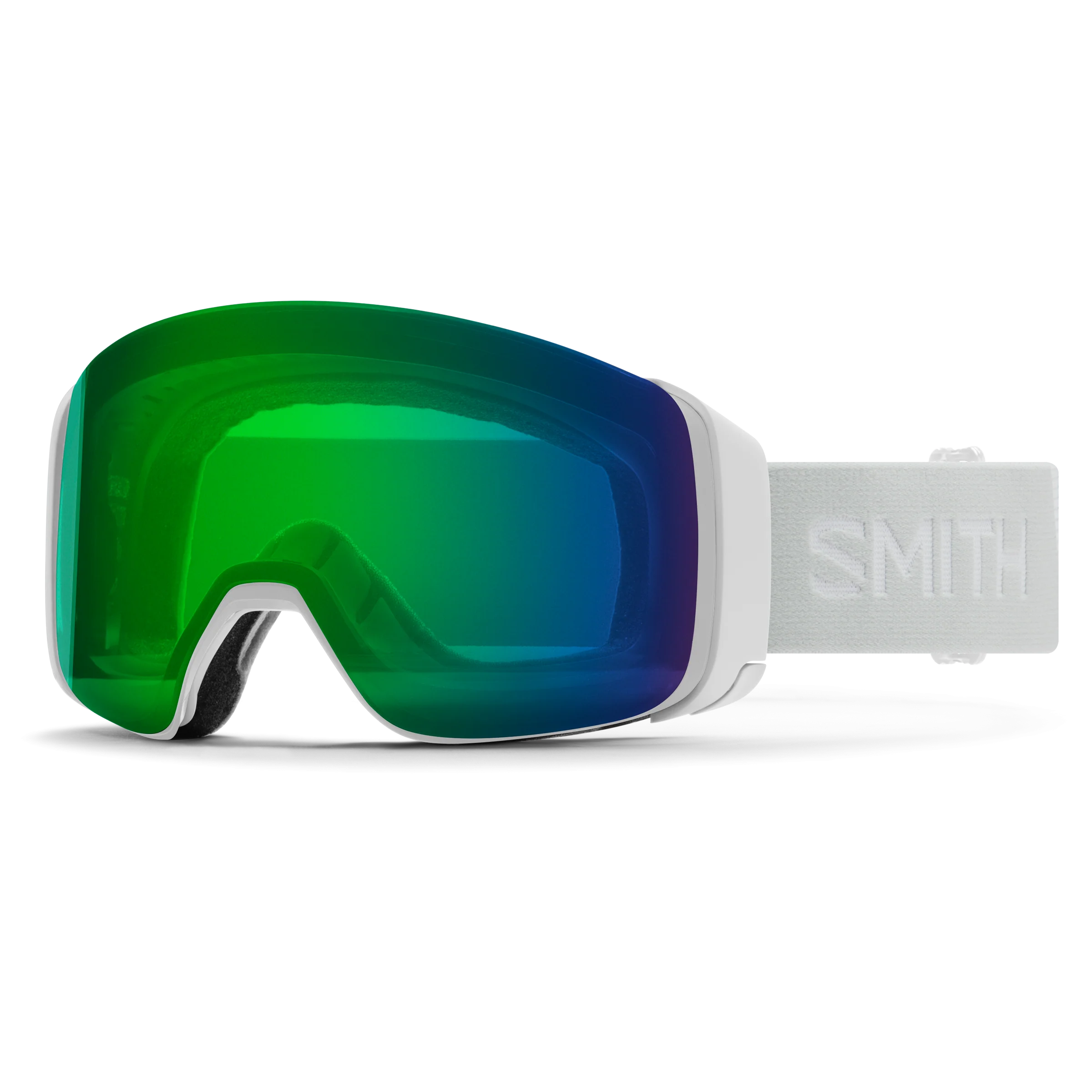 Masque de ski Smith - 4D MAG - Blanc Vapor - ChromaPop Everyday Green Mirror
