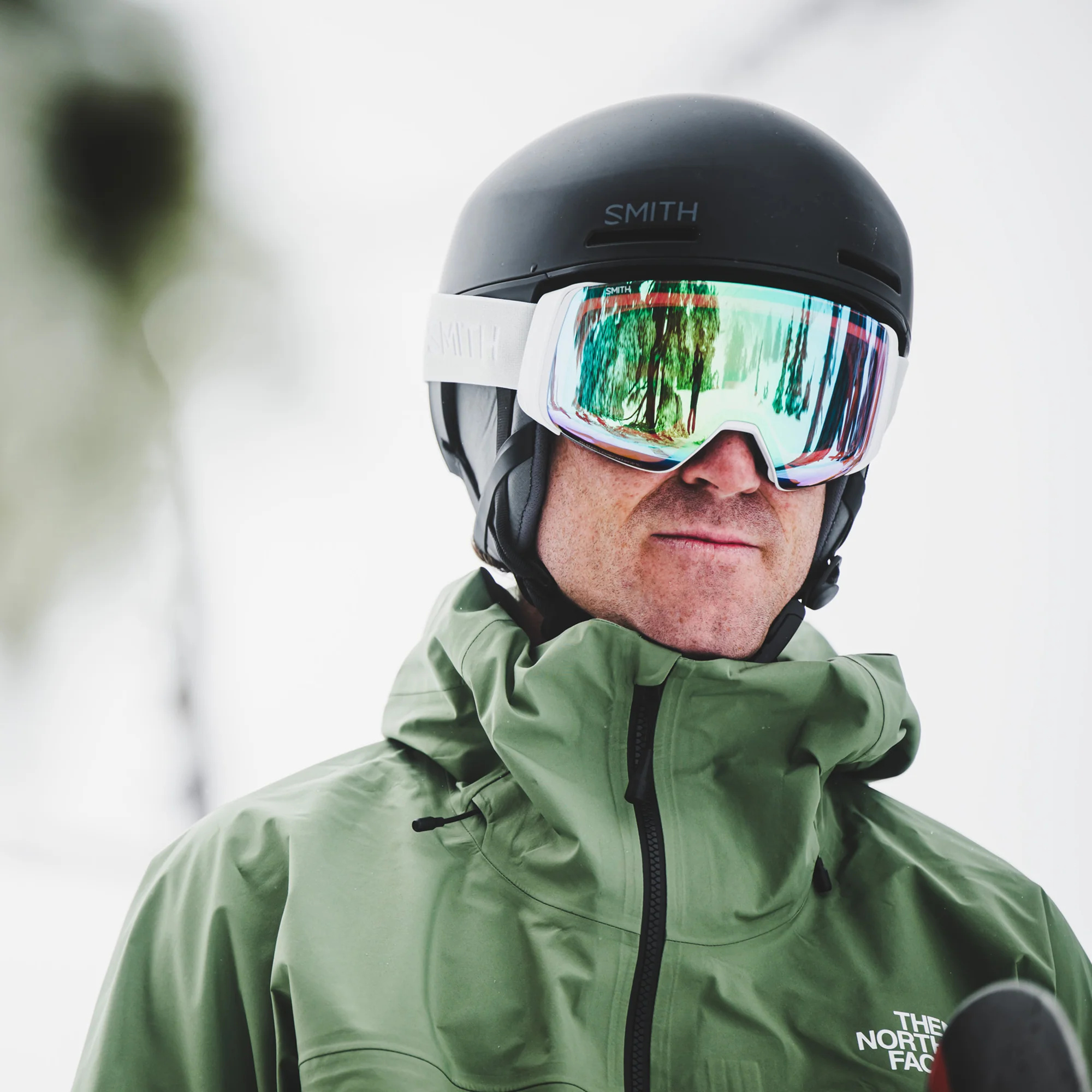 Masque de ski Smith - 4D MAG - Blanc Vapor - ChromaPop Everyday Green Mirror 3