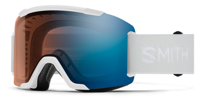 Masque de ski Smith - Squad - Blanc Vapor - ChromaPop Pro Photochromic Blue Mirror