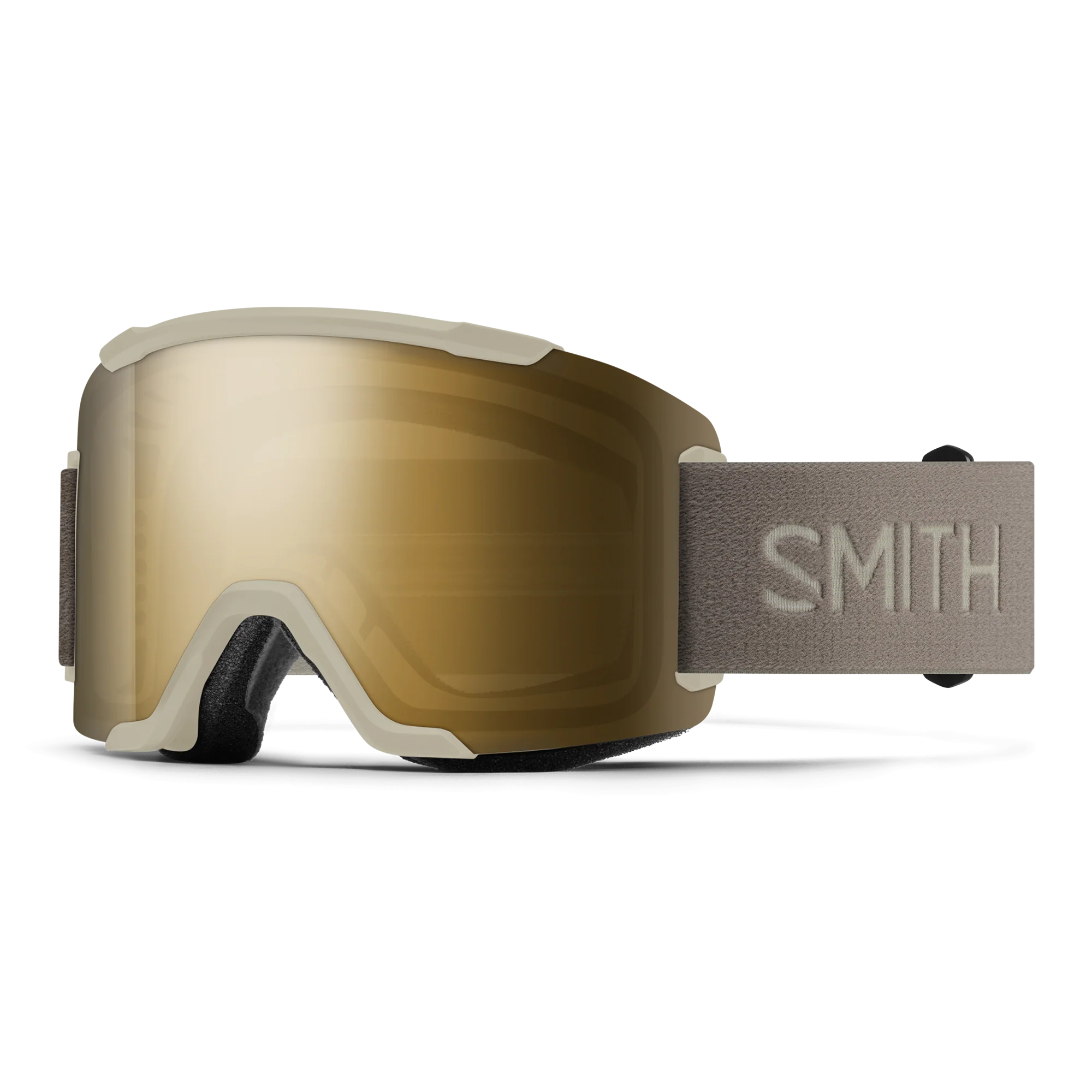 Masque de ski Smith - Squad - Craie - ChromaPop Sun Black Gold Mirror