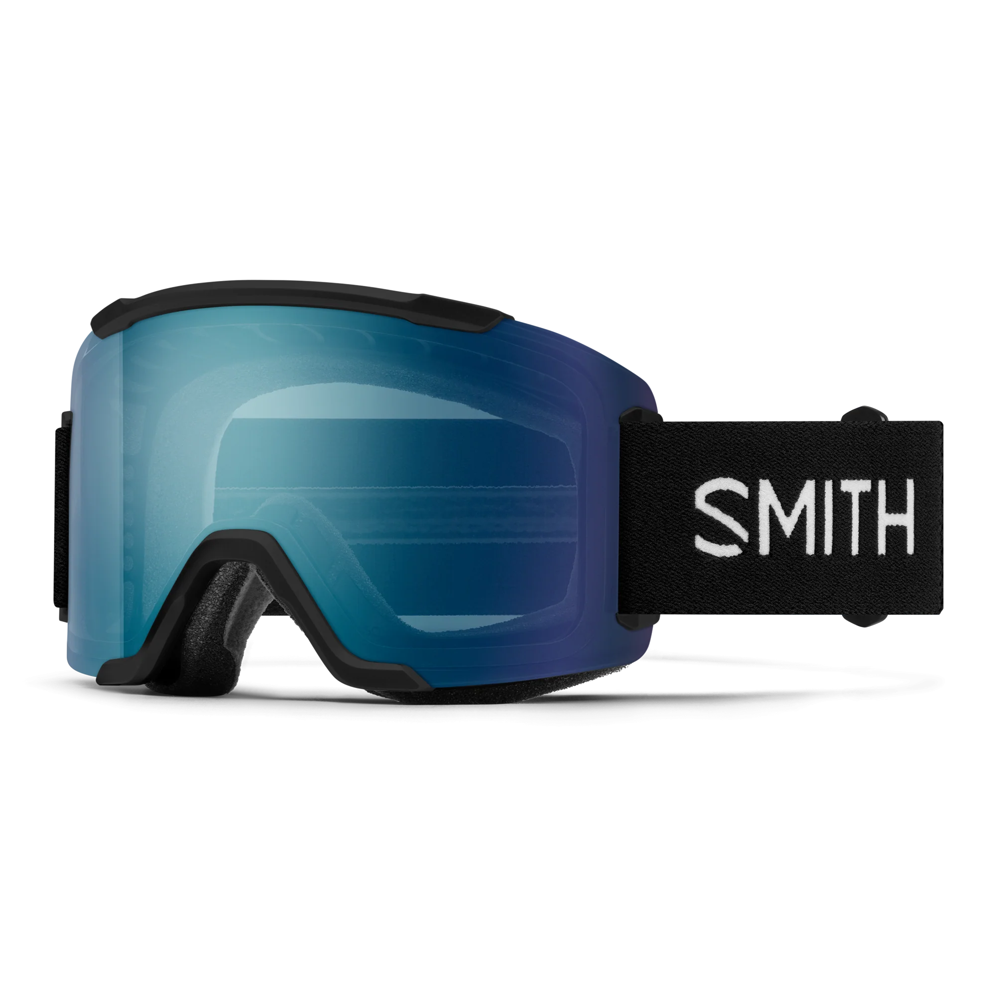Masque de ski Smith - Squad - Noir - ChromaPop Everyday Blue Mirror