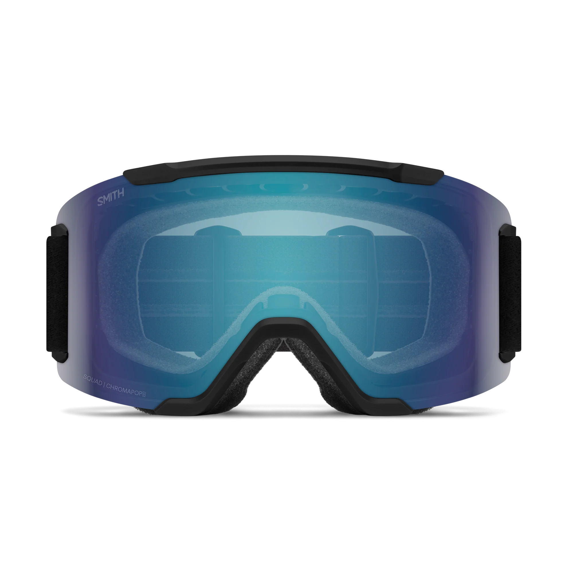 Masque de ski Smith - Squad - Noir - ChromaPop Everyday Blue Mirror 2