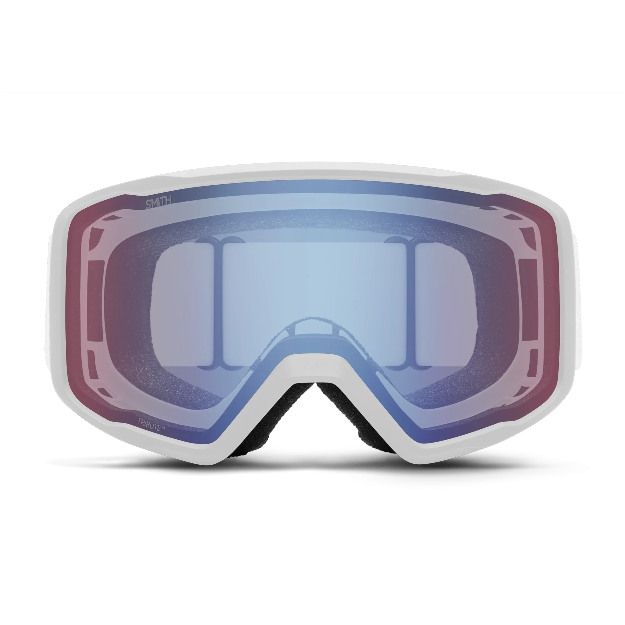 Masque de ski Smith - Tribute - Blanc - Blue Sensor Mirror