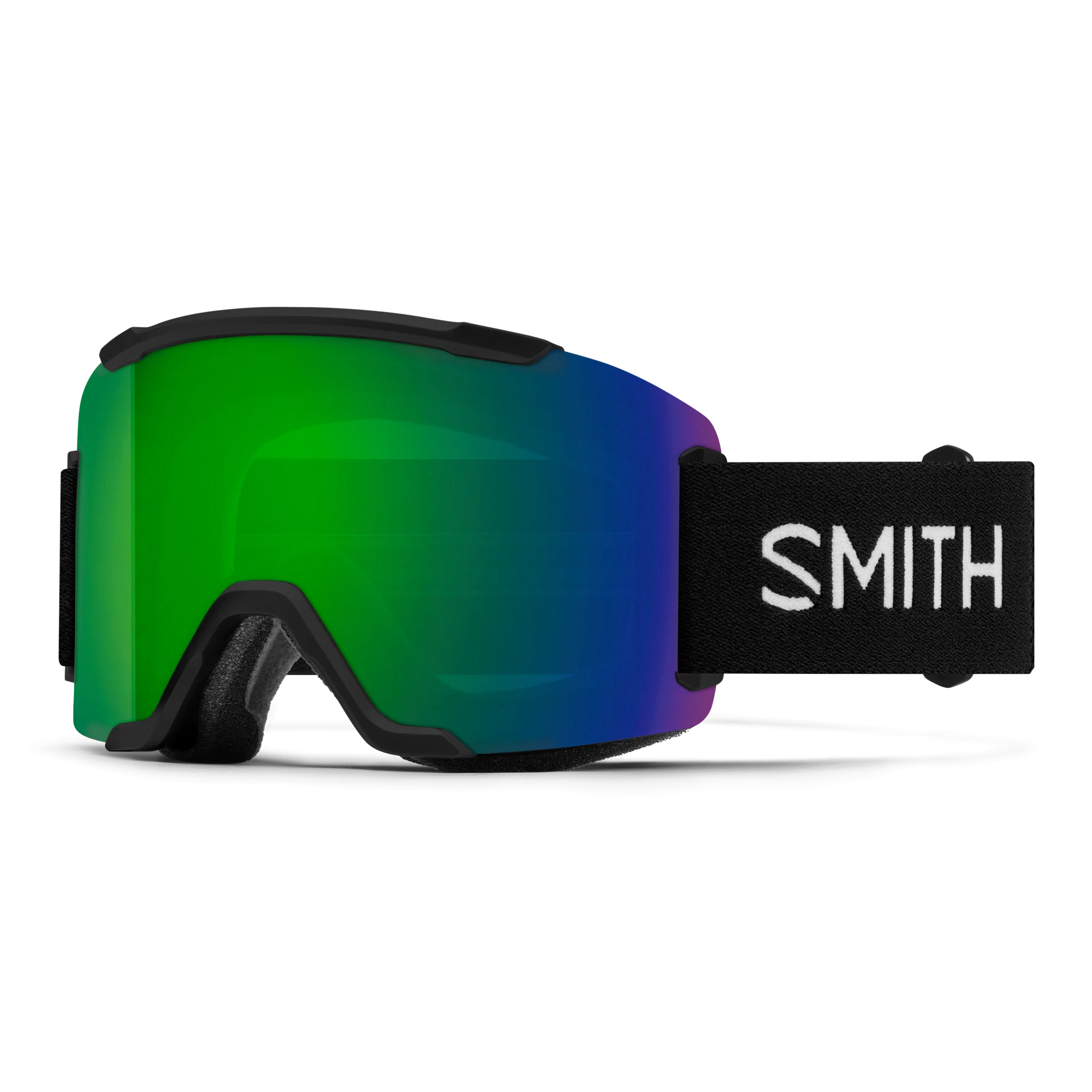 Masque de ski Smith - Squad - Noir - ChromaPop Sun Green Mirror