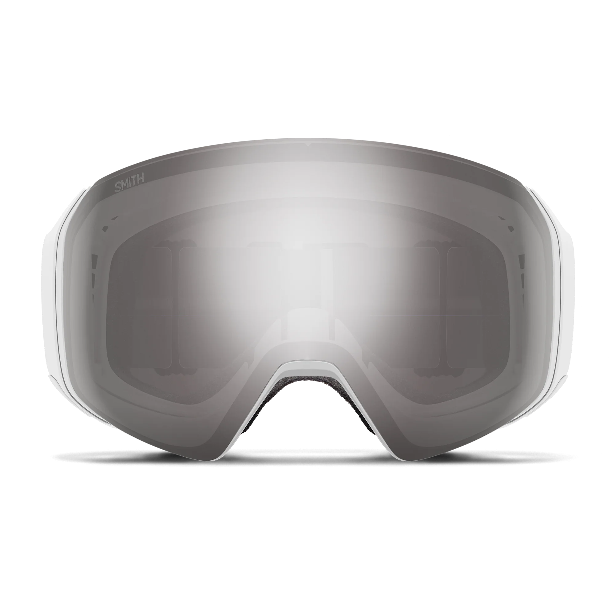 Masque de ski Smith - 4D MAG S - Blanc Chunky Knit - ChromaPop Sun Platinum Mirror 2