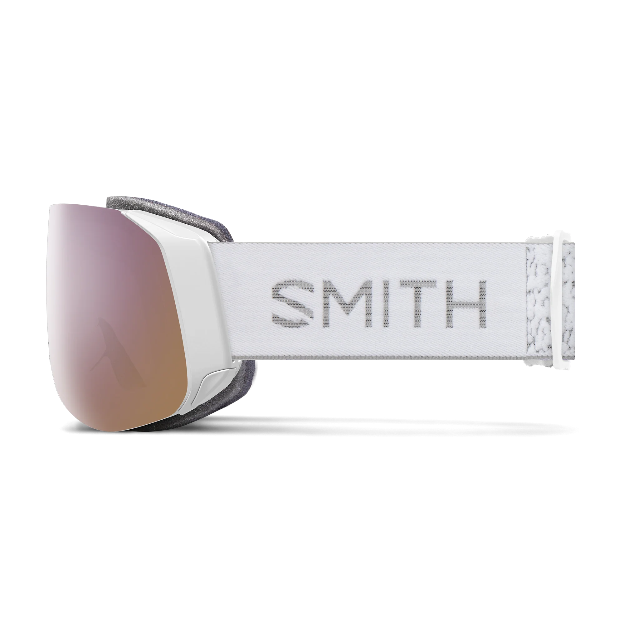 Masque de ski Smith - 4D MAG S - Blanc Chunky Knit - ChromaPop Everyday Rose Gold Mirror 3