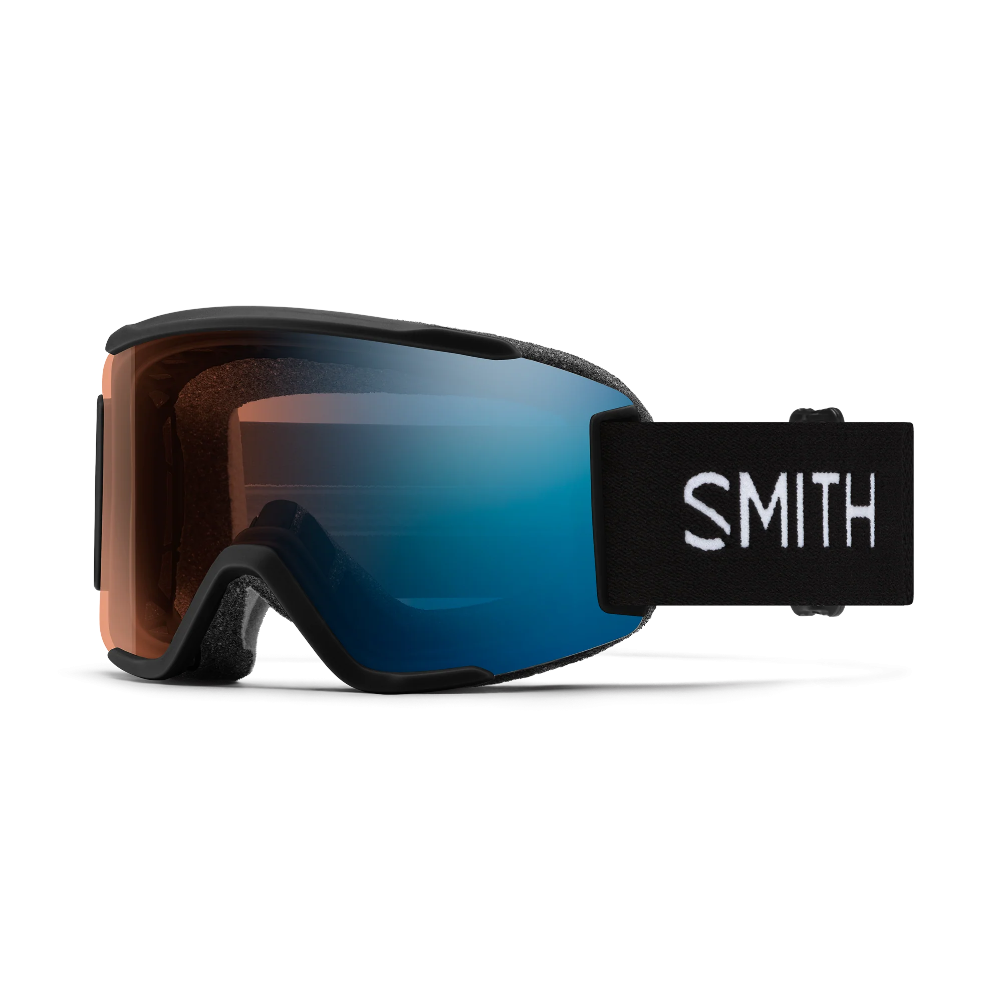 Masque de ski Smith - Squad S - Noir - ChromaPop Pro Photochromic Blue Mirror