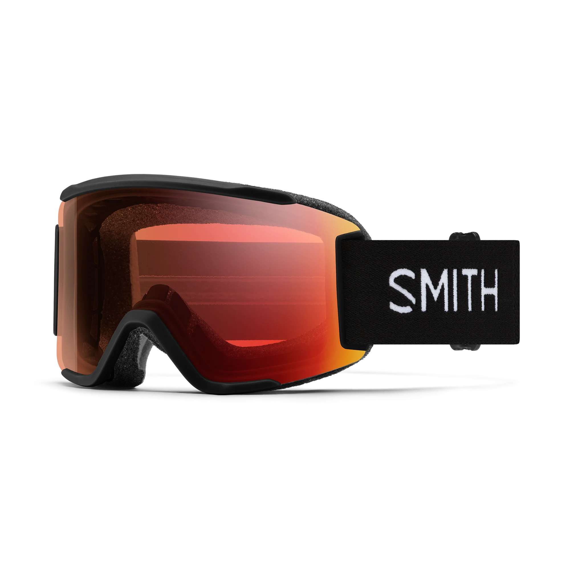 Masque de ski Smith - Squad S - Noir - ChromaPop Pro Photochromic Red Mirror
