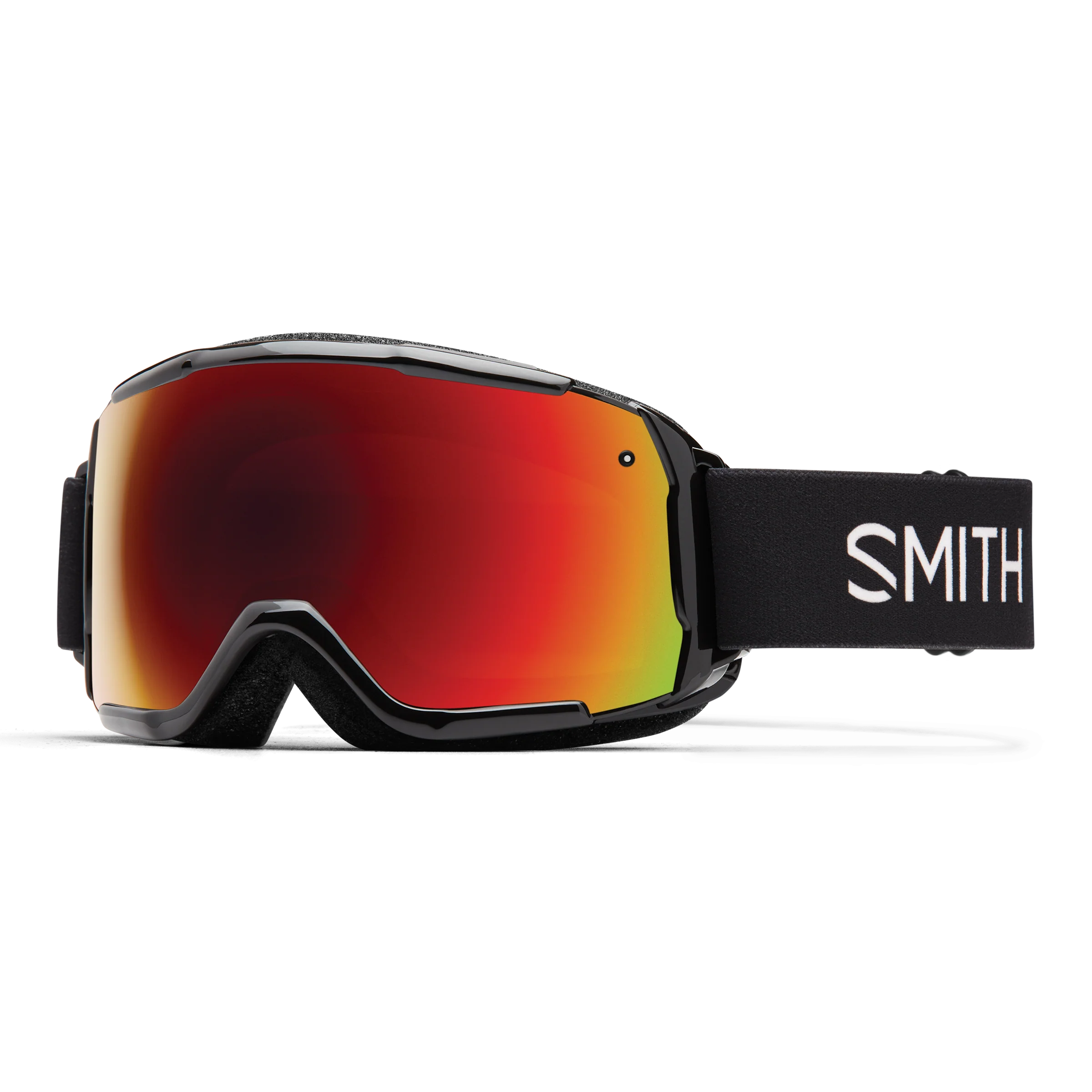 Masque de ski enfant Smith - Grom - Noir - Red Sol-X Mirror