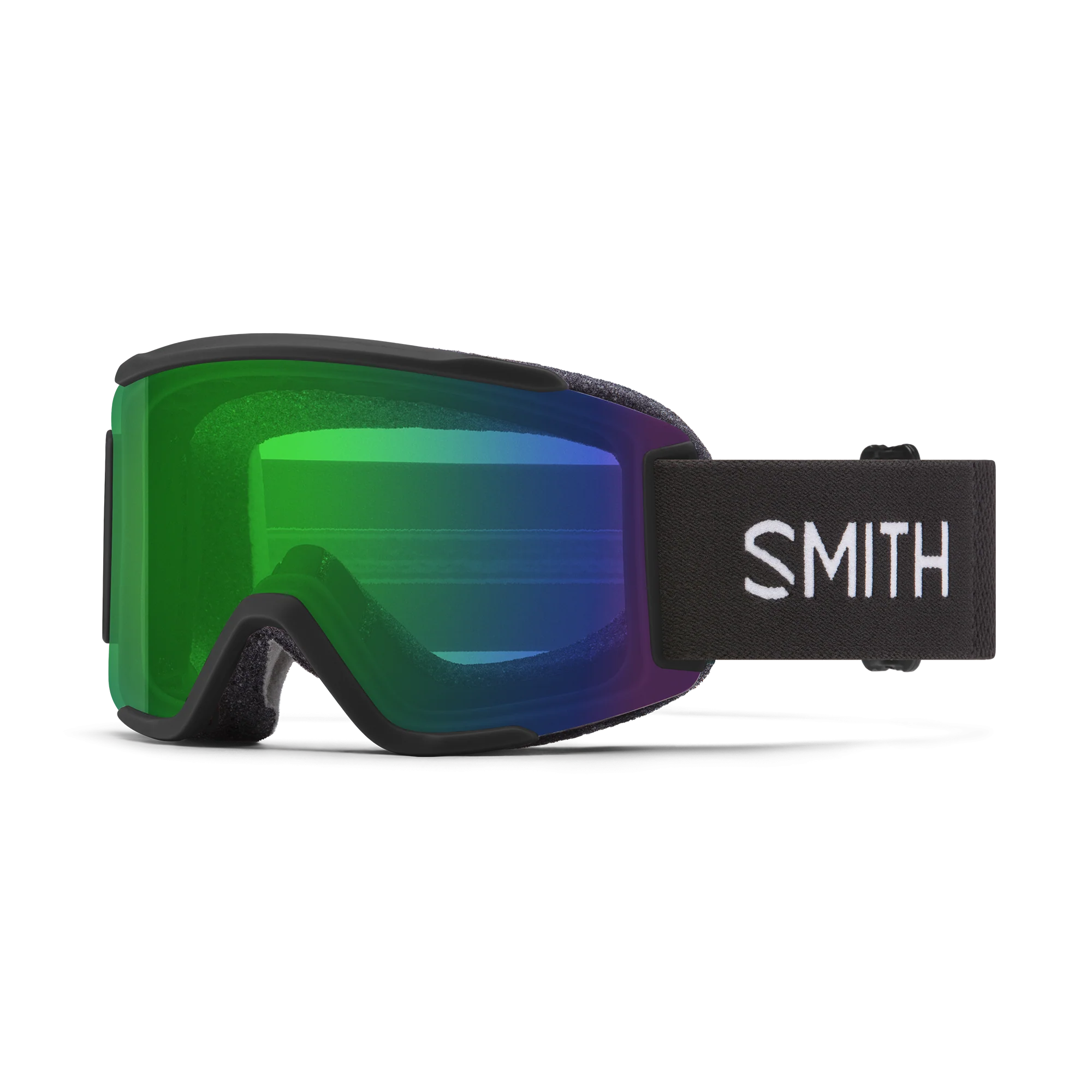 Masque de ski Smith - Squad S - Noir - ChromaPop Everyday Green Mirror