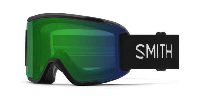 Masque de ski Smith - Squad S - Noir - ChromaPop Everyday Green Mirror 3