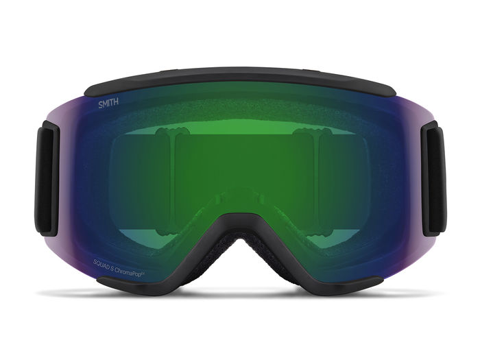 Masque de ski Smith - Squad S - Noir - ChromaPop Everyday Green Mirror 5