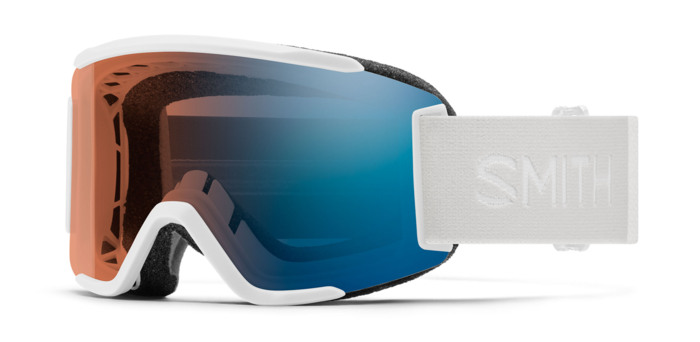 Masque de ski Smith - Squad S - Blanc Vapor - ChromaPop Pro Photochromic Blue Mirror