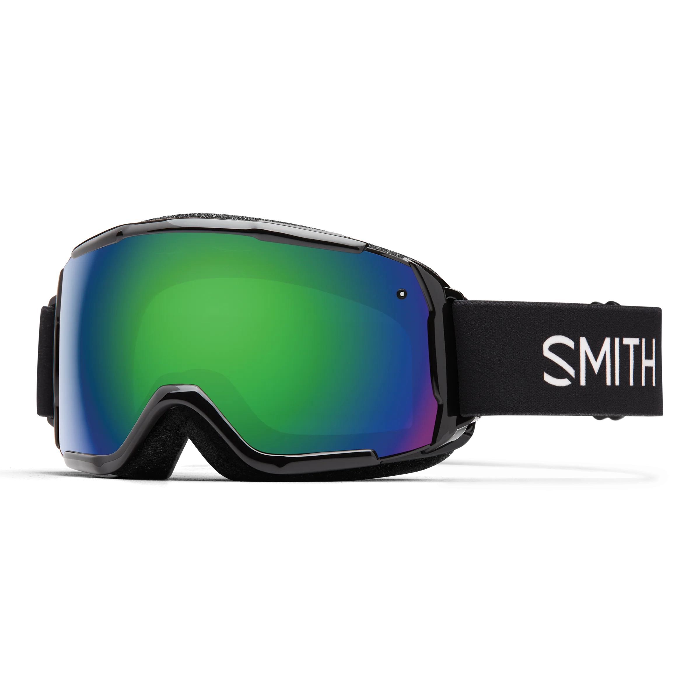 Masque de ski enfant Smith - Grom - Noir - Green Sol-X Mirror