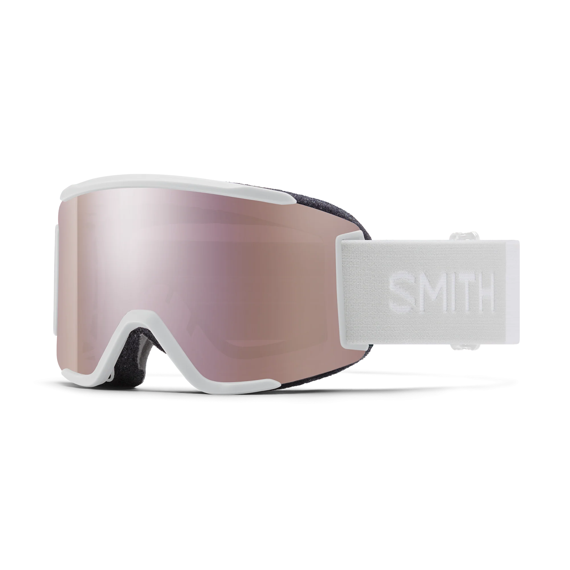 Masque de ski Smith - Squad S - Blanc Vapor - ChromaPop Everyday Rose Gold Mirror