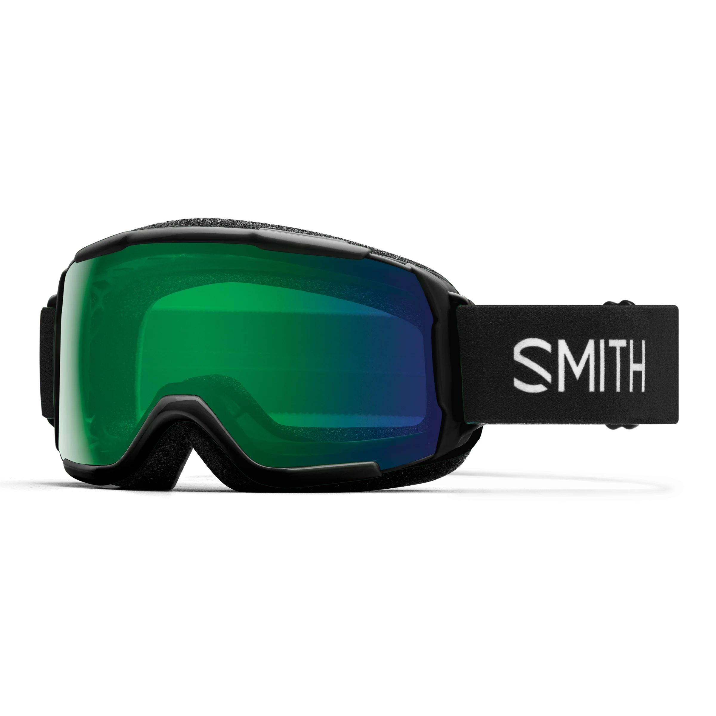 Masque de ski enfant Smith - Grom - Noir - ChromaPop Everyday Green Mirror