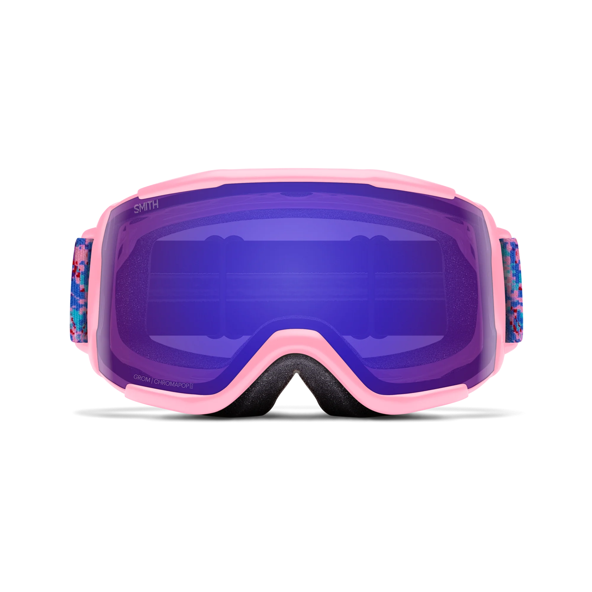 Masque de ski enfant Smith - Grom - Bright Pink Lofi Butterfly - ChromaPop Everyday Violet Mirror