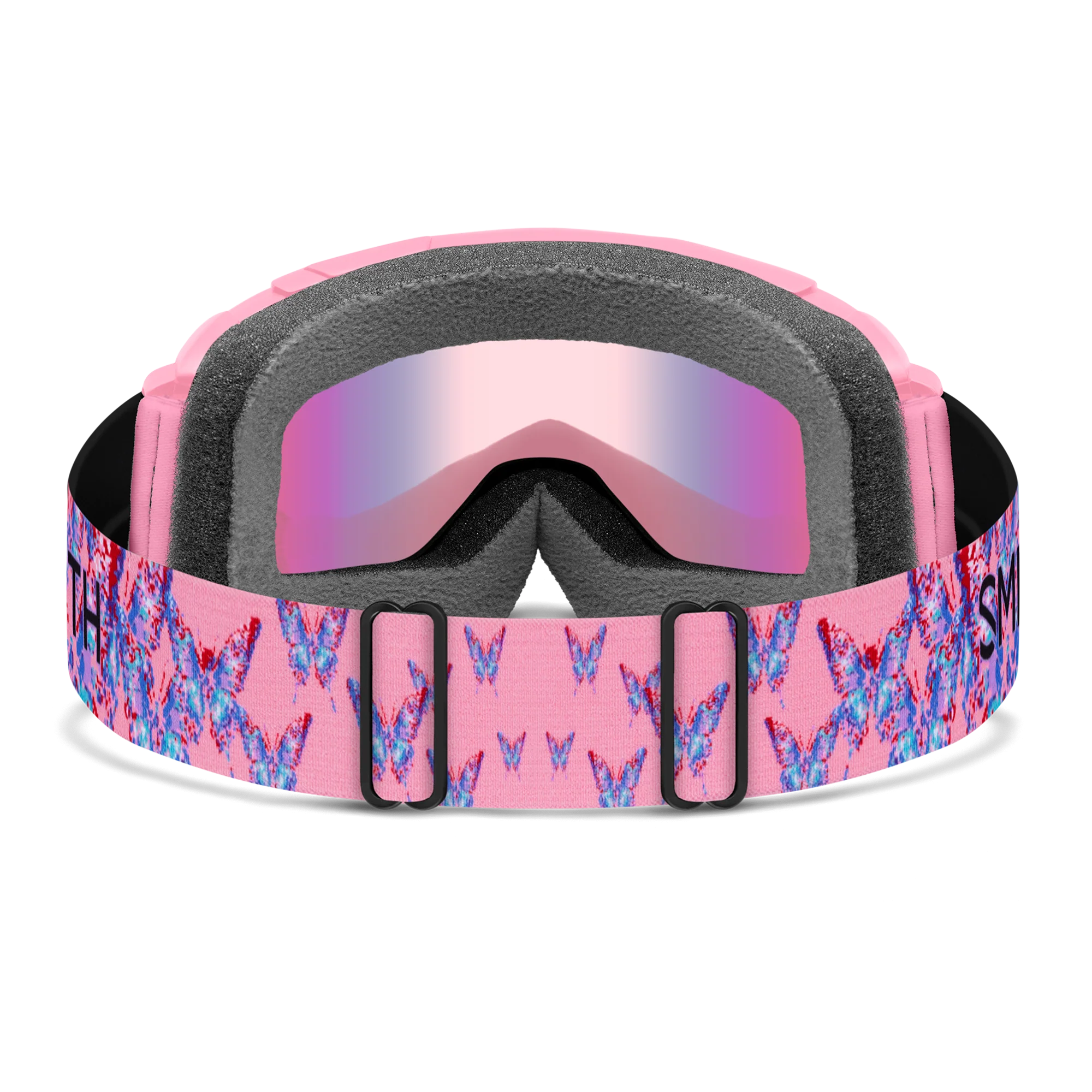 Masque de ski enfant Smith - Grom - Bright Pink Lofi Butterfly - Red Sensor Mirror