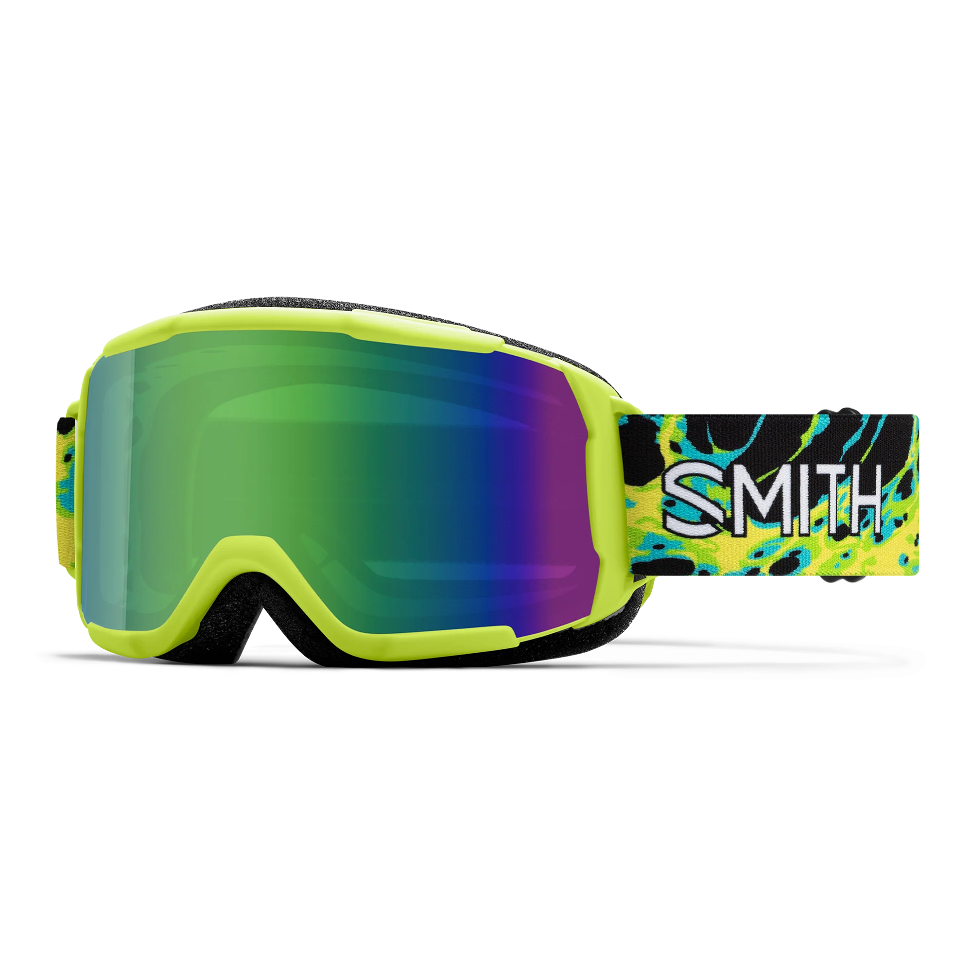 Masque de ski enfant Smith - Daredevil - Electric Lime Slime - Green Sol-X Mirror