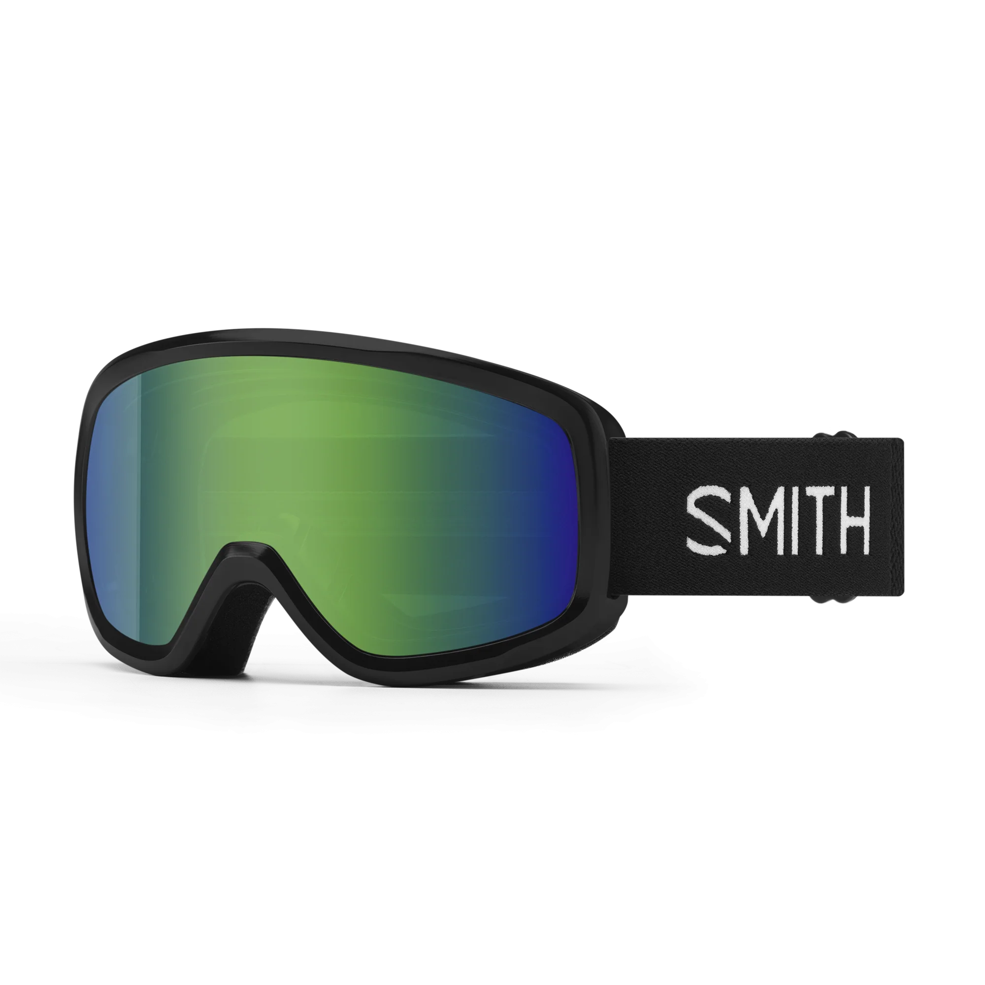 Masque de ski enfant Smith - Snowday - Noir - Green Sol-X Mirror