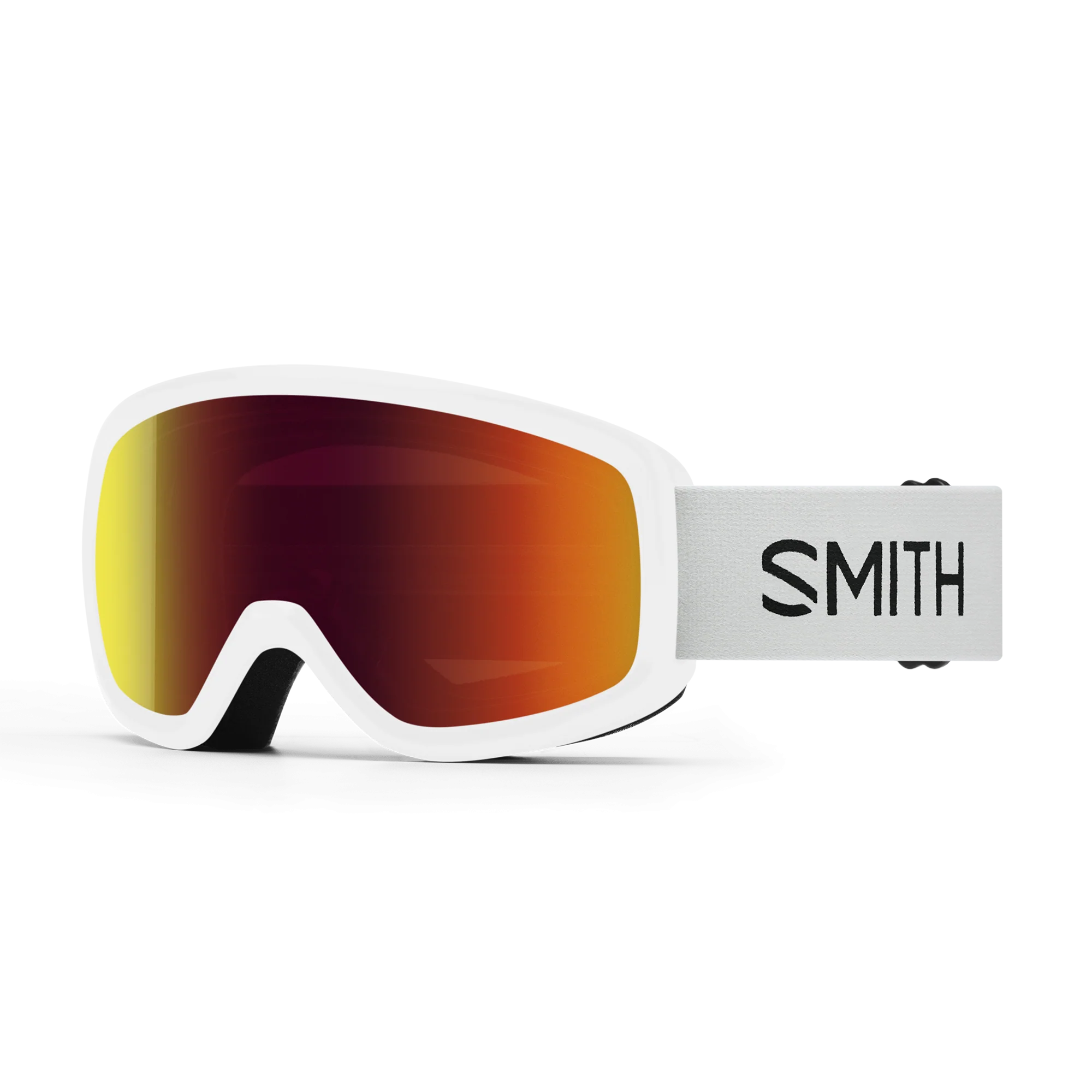 Masque de ski enfant Smith - Snowday - Blanc - Red Sol-X Mirror