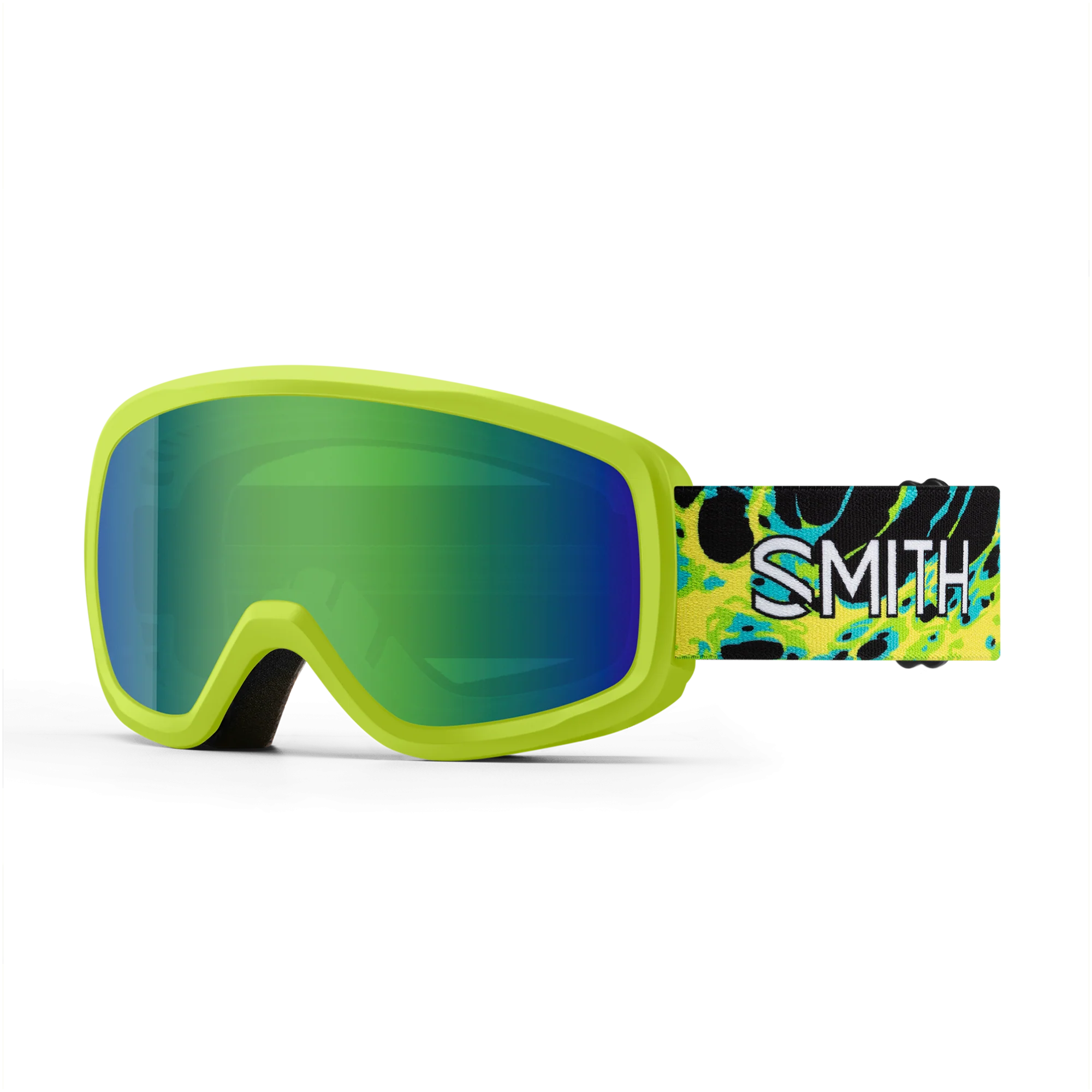 Masque de ski enfant Smith - Snowday - Electric Lime Slime - Green Sol-X Mirror