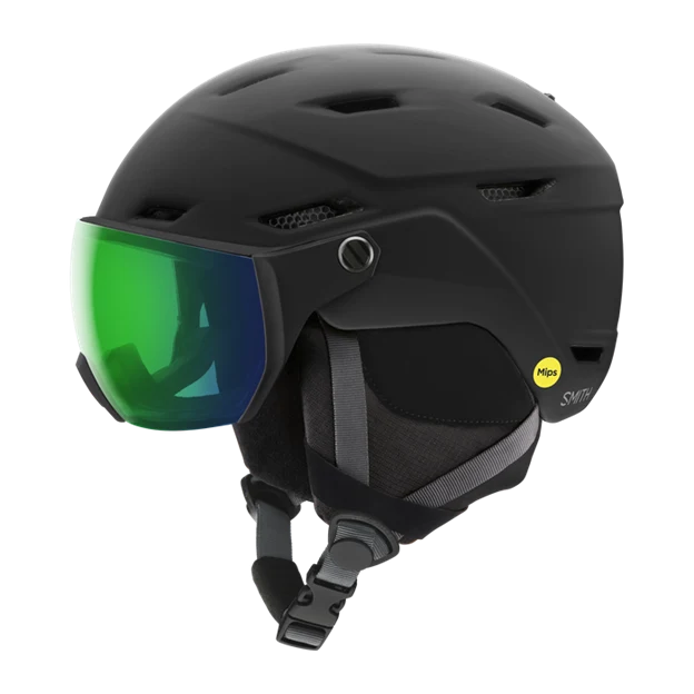 Casque de ski Smith - Survey - Noir mat - ChromaPop Everyday Green Mirror - Cat.2
