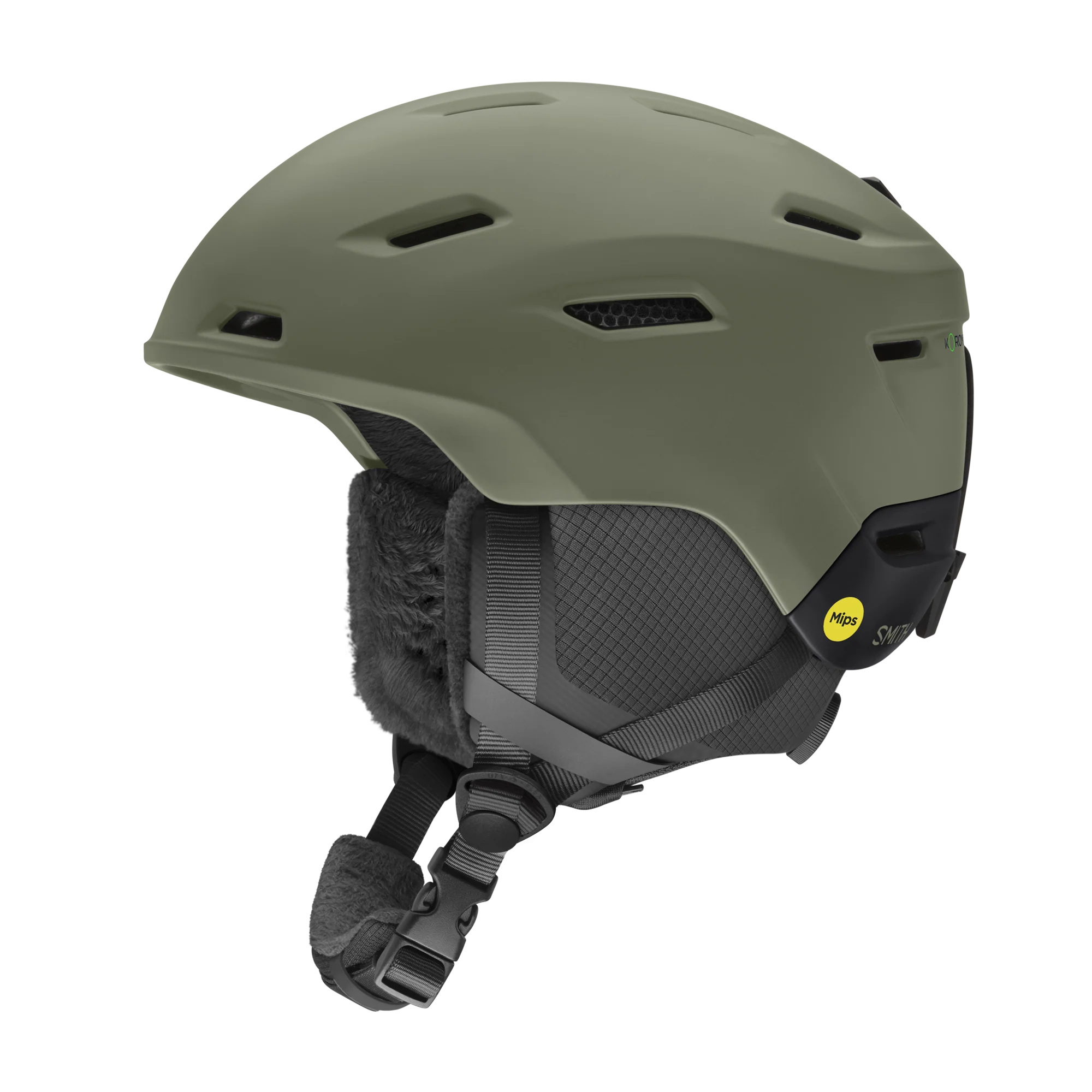 Casque de ski enfant Smith - Descend Jr Mips - Vert Fatigue mat / Noir