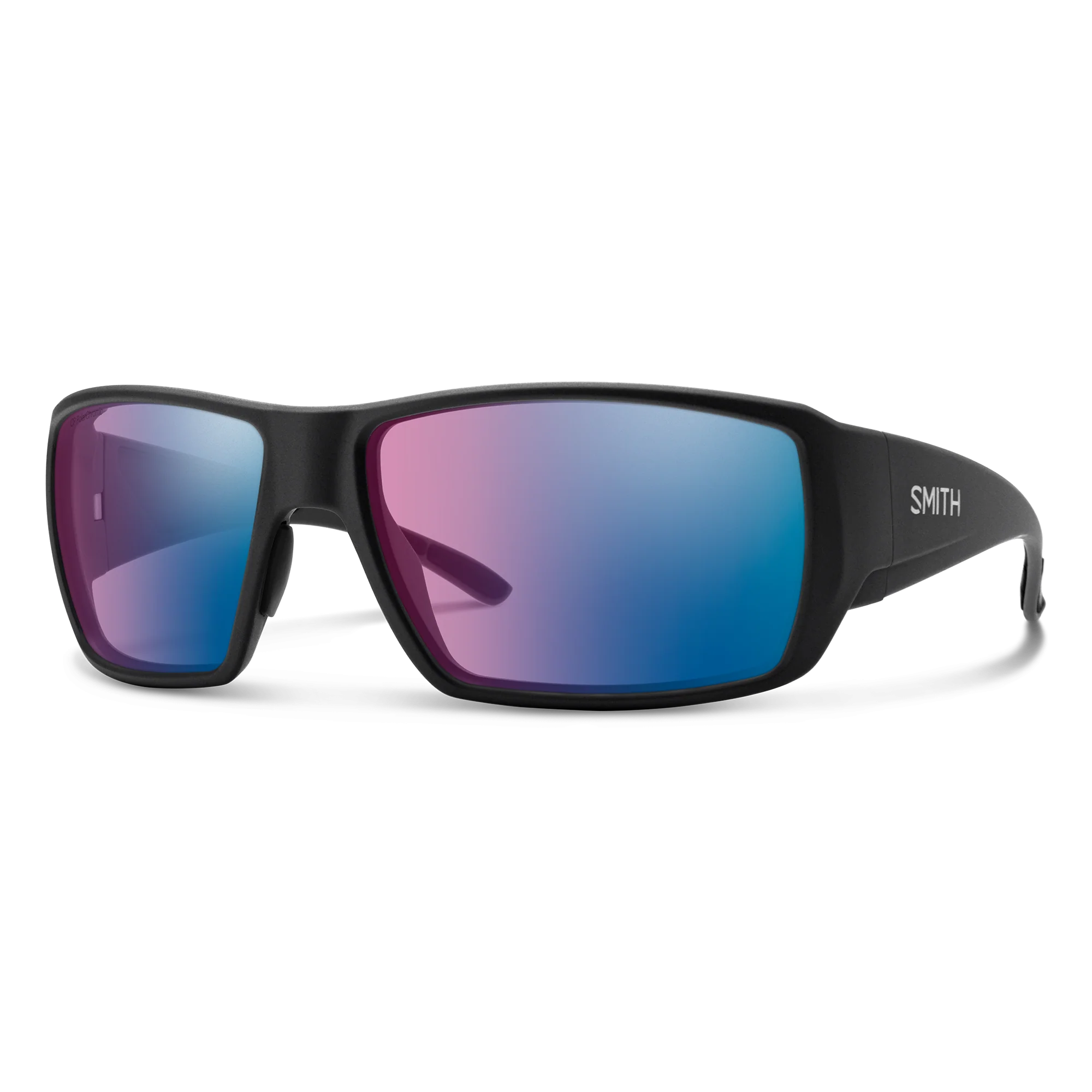 Lunettes de soleil Smith - Guides Choice XL - Noir mat - ChromaPop Glass Polarchromic Rose Blue Mirror - Cat.2 à 3