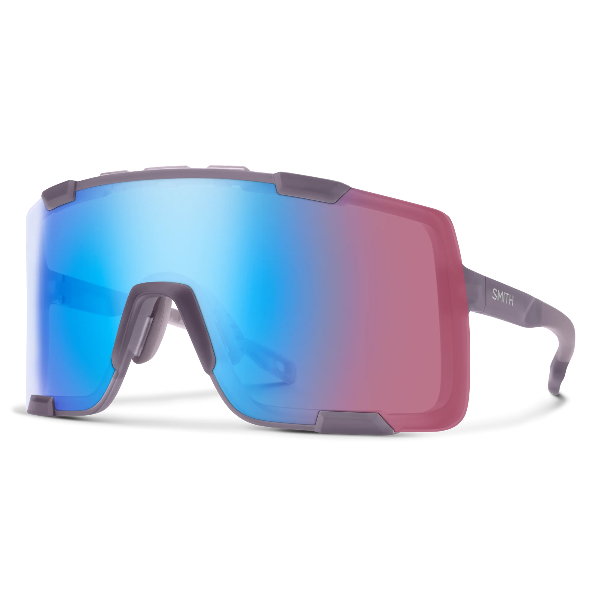 Lunettes de soleil Smith - Syncline - Cristal Meteorite mat - ChromaPop Low Light Rose Blue Mirror - Cat.1