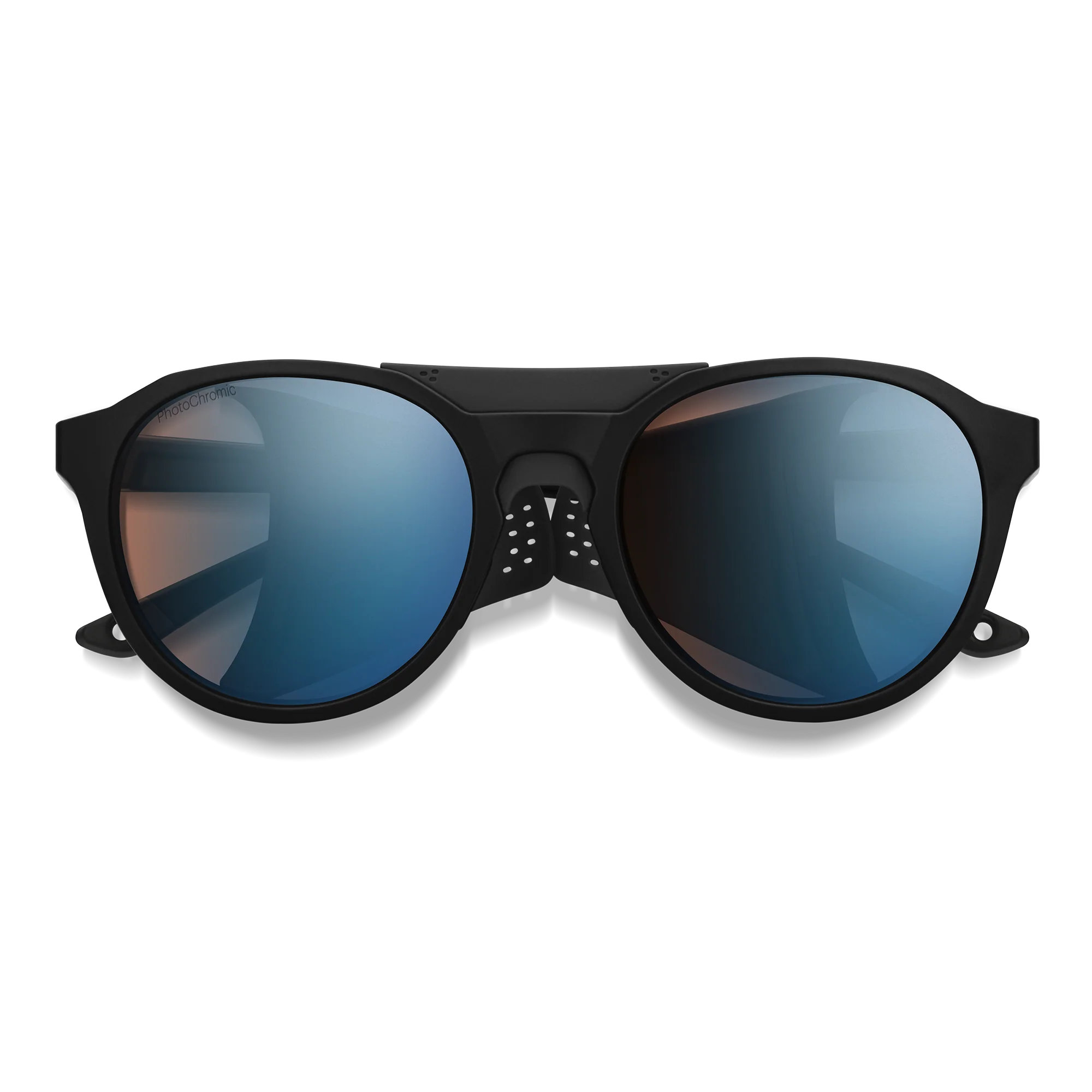 Lunettes de soleil Smith - Venture - Noir mat - ChromaPop Glacier Photochromic Copper Blue Mirror - Cat.1 à 4