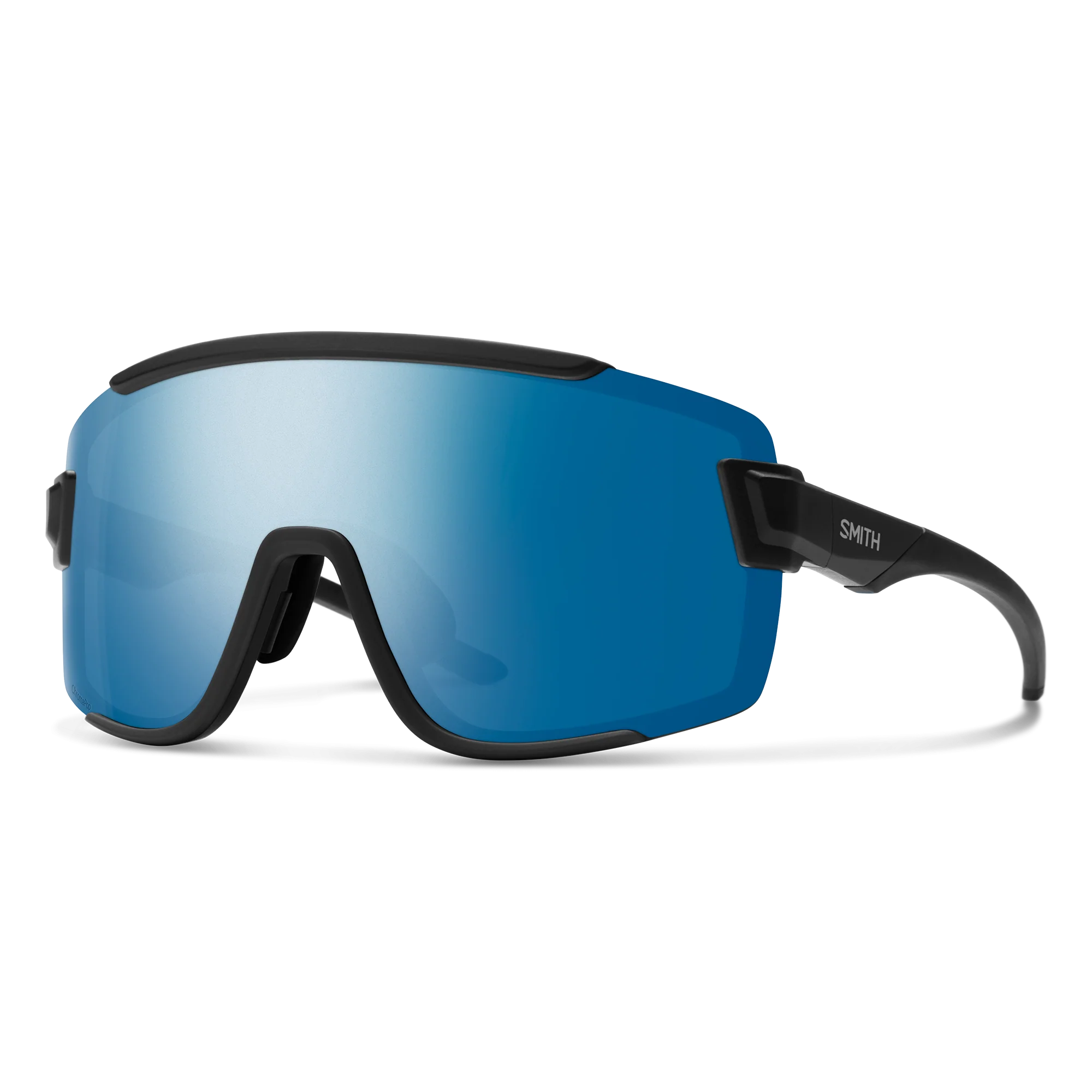 Lunettes de soleil Smith - Wildcat - Noir mat - ChromaPop Polarized Blue Mirror - Cat.3
