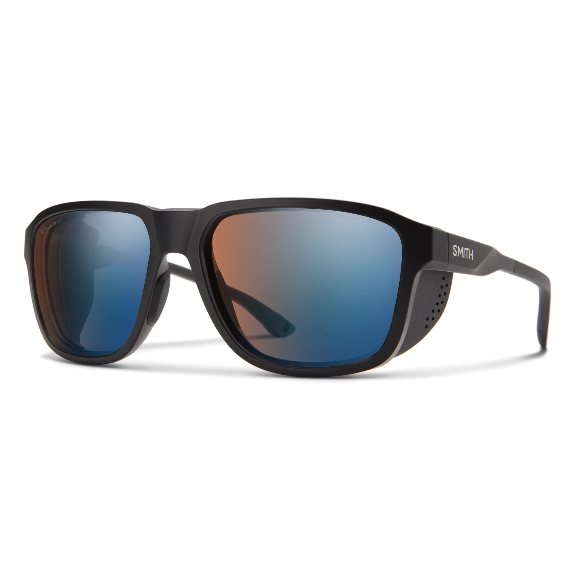 Lunettes de soleil Smith - Embark - Noir mat - ChromaPop Glacier Photochromic Copper Blue Mirror - Cat.1 à 4
