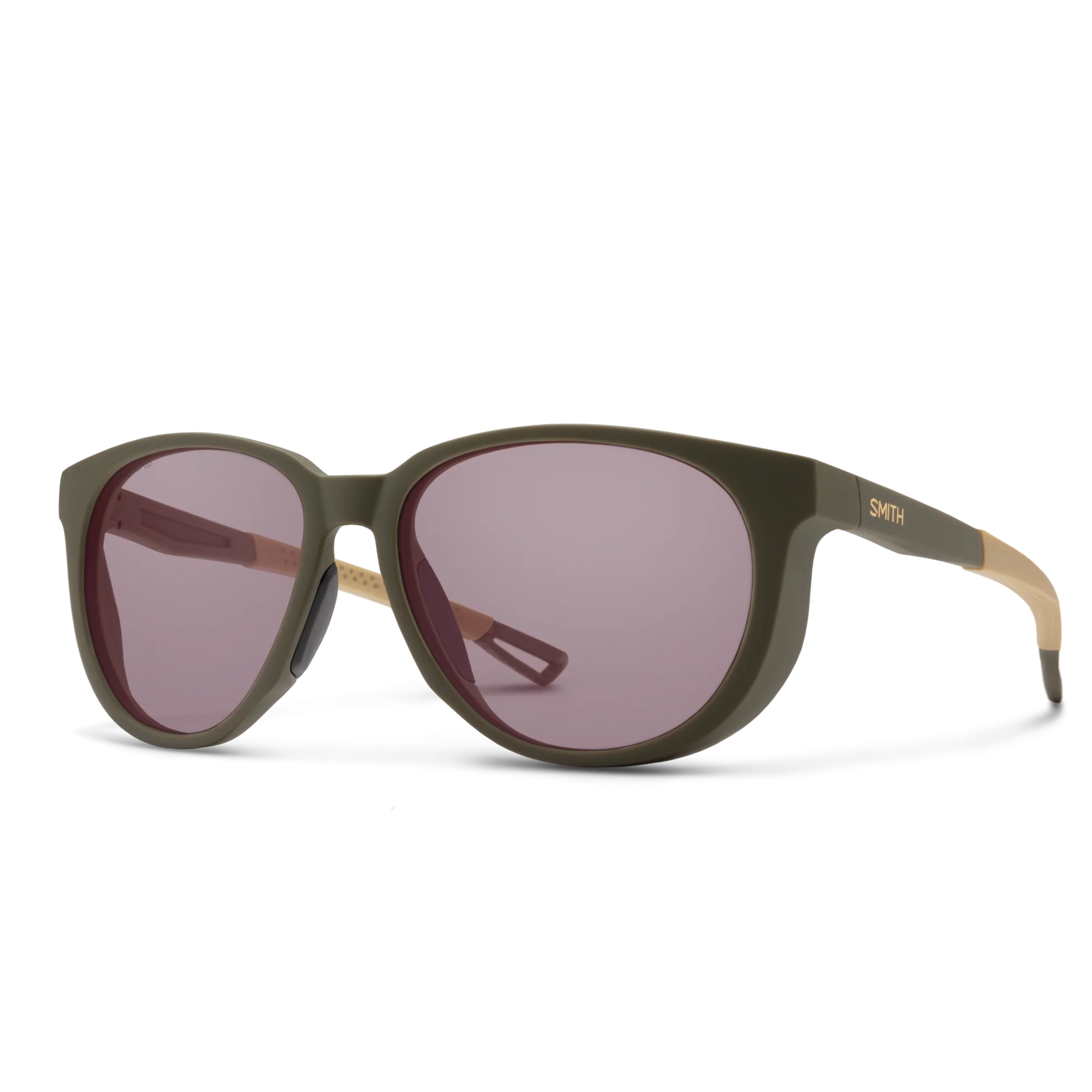 Lunettes de soleil Smith - Seeker - Vert Forest mat - ChromaPop Low Light Rose - Cat.1